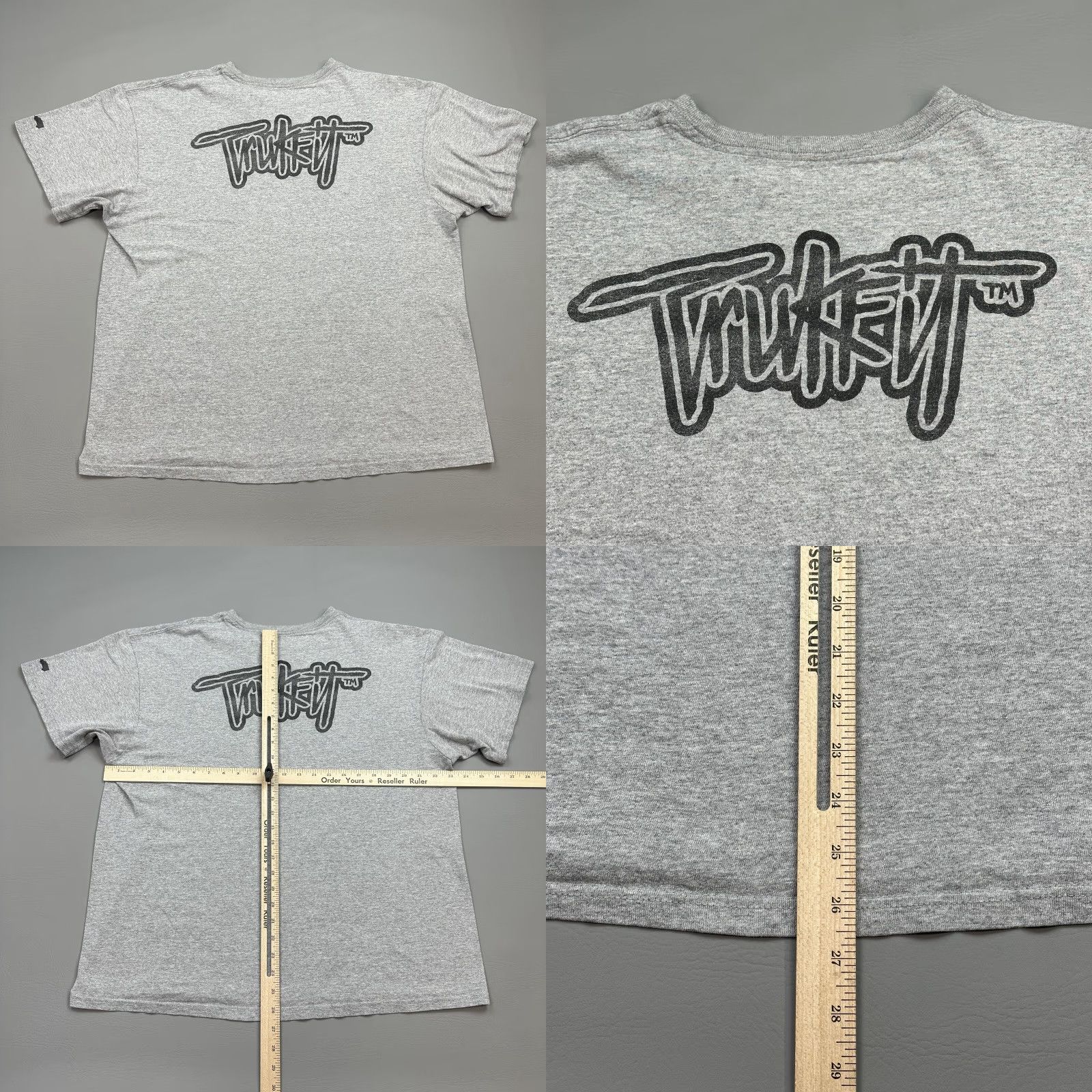 Vintage VINTAGE Trukfit Shirt XL Mens Gray Graphic Print Hip Hop Skate Street Wear Lil Wayne Size US XL / EU 56 / 4 - 8 Thumbnail