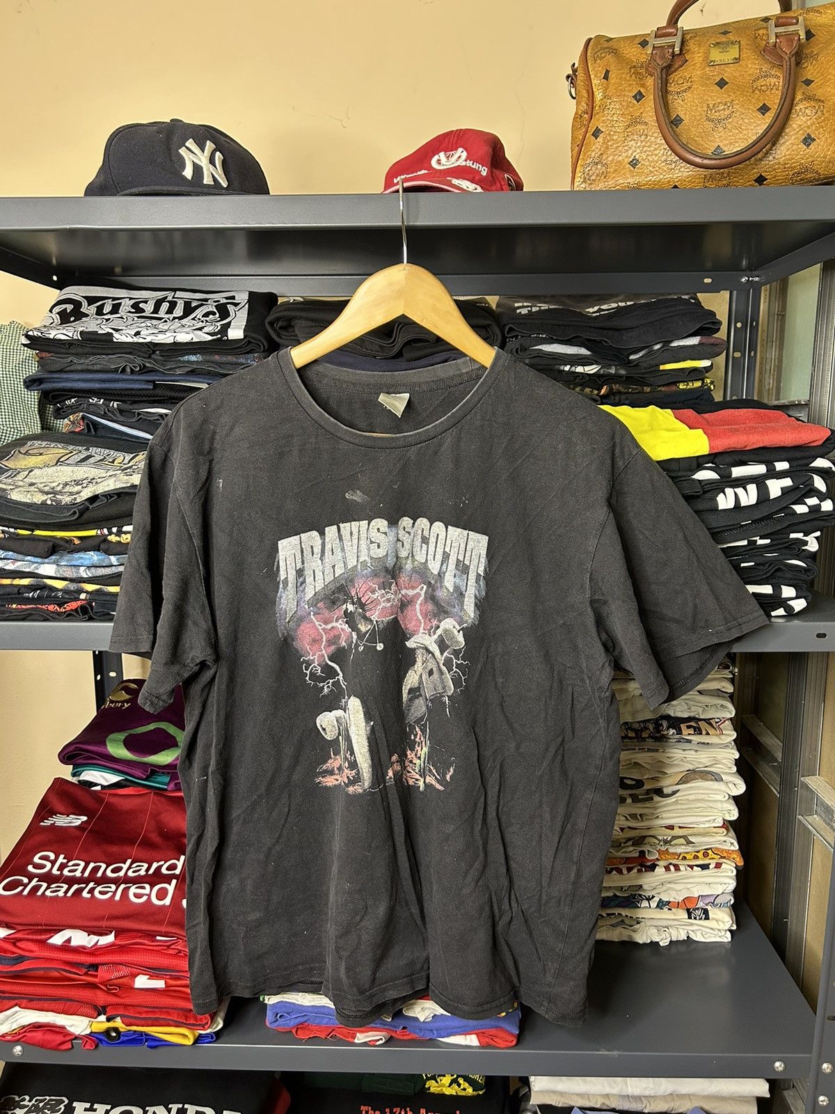 Band Tees × Travis Scott × Vintage Travis Scott 2015 Tour T-Shirt Astroworld Style Vintage Size US L / EU 52-54 / 3 - 1 Thumbnail