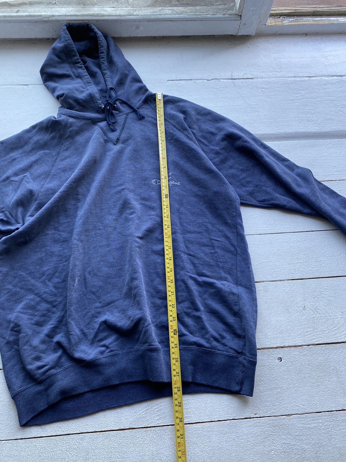 Champion 🔥90s Champion Sun Faded Oversized Blue mens Hoodie rare Size US XL / EU 56 / 4 - 8 Thumbnail