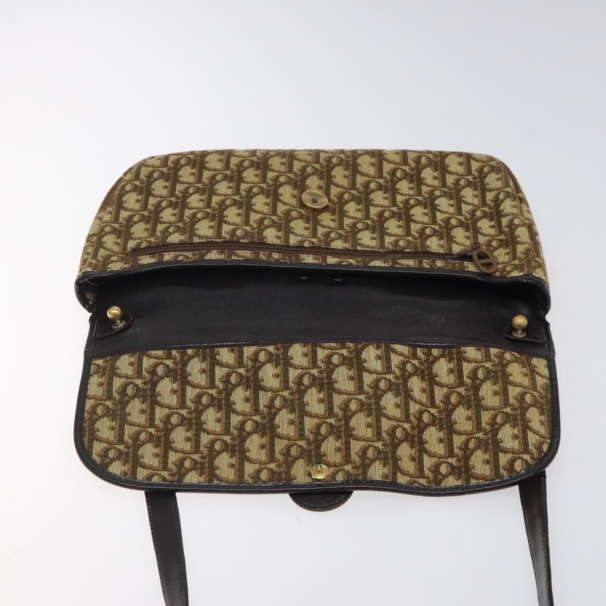 Dior DIOR Trotter Canvas Shoulder Bag Brown Gold Size ONE SIZE - 10 Thumbnail
