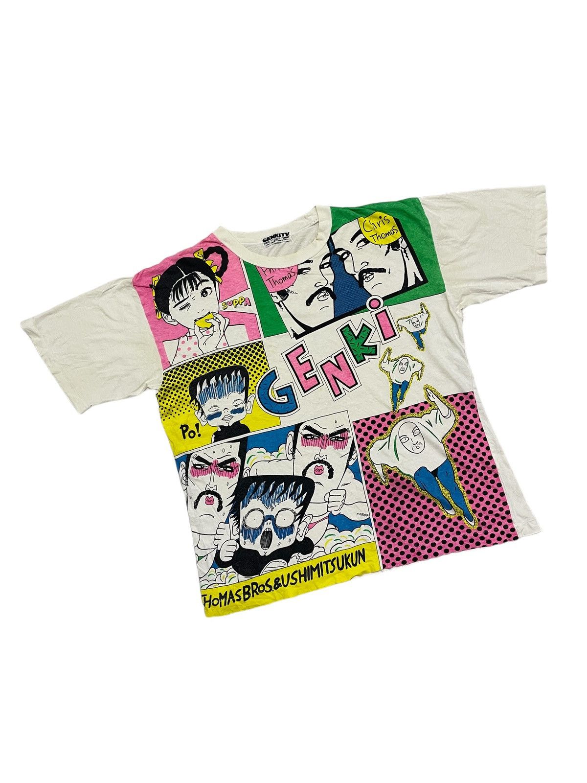 Cartoon Network × Vintage VINTAGE THOMAS BROS & USHIMITSUKUN T-SHIRT Size US L / EU 52-54 / 3 - 8 Thumbnail