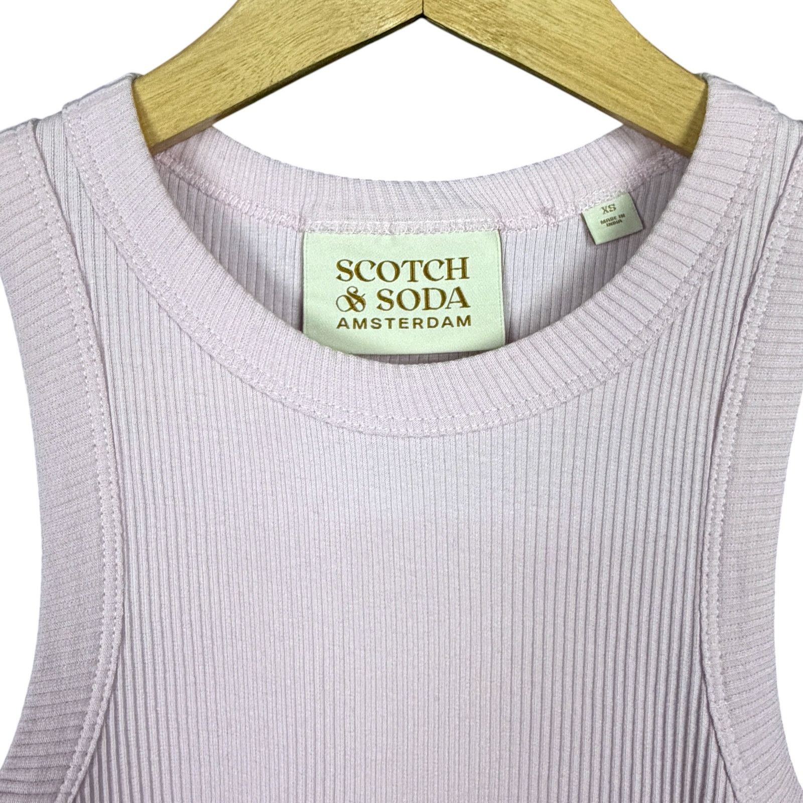 Scotch & Soda Scotch & Soda Women's XS Pink Ribbed Tank Top Luxury Summer Size XS / US 0-2 / IT 36-38 - 7 Thumbnail