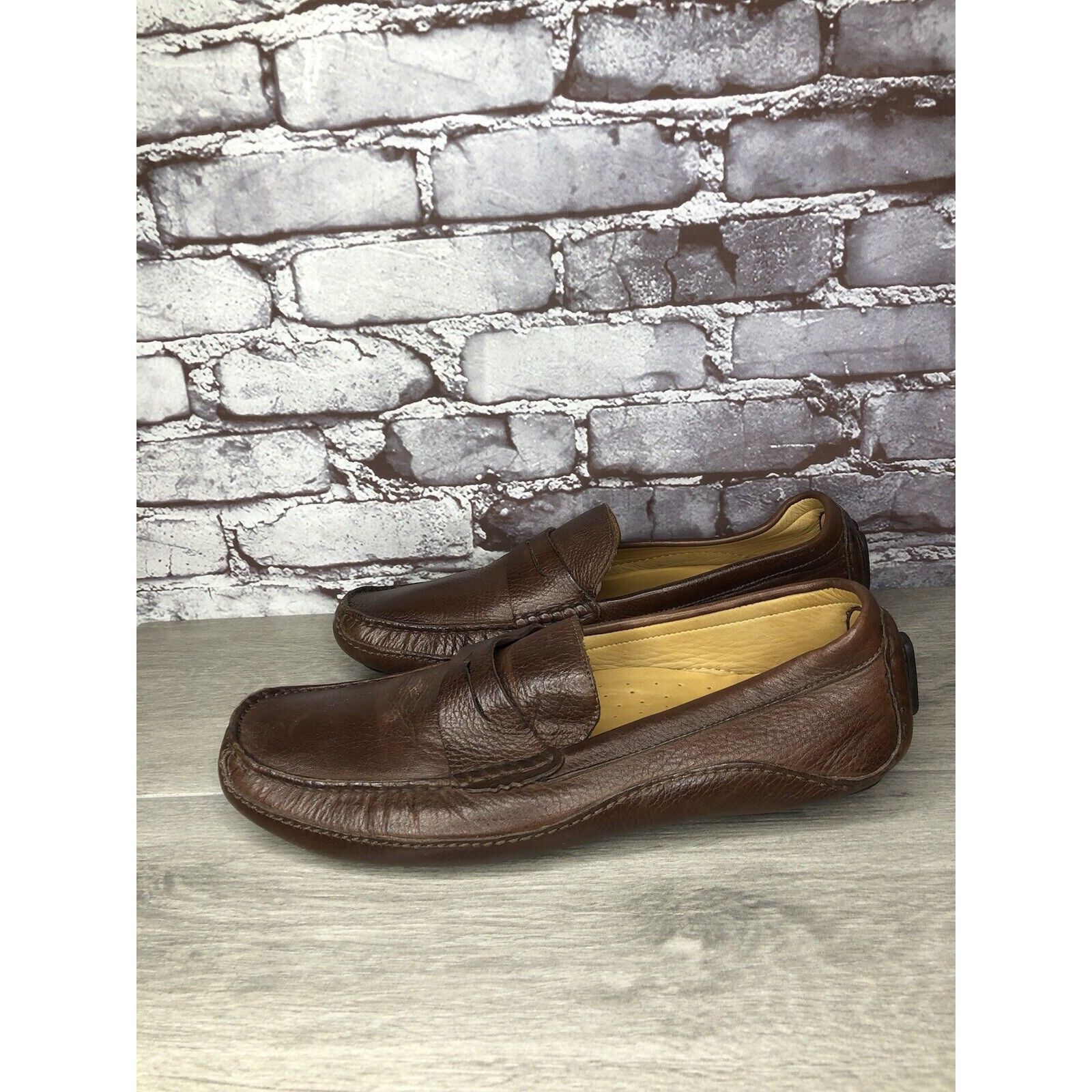 Mercanti Fiorentini Mercanti Fiorentini Relax Brown Leather Driving Penny Loafer Size US 13 / EU 46 - 6 Thumbnail