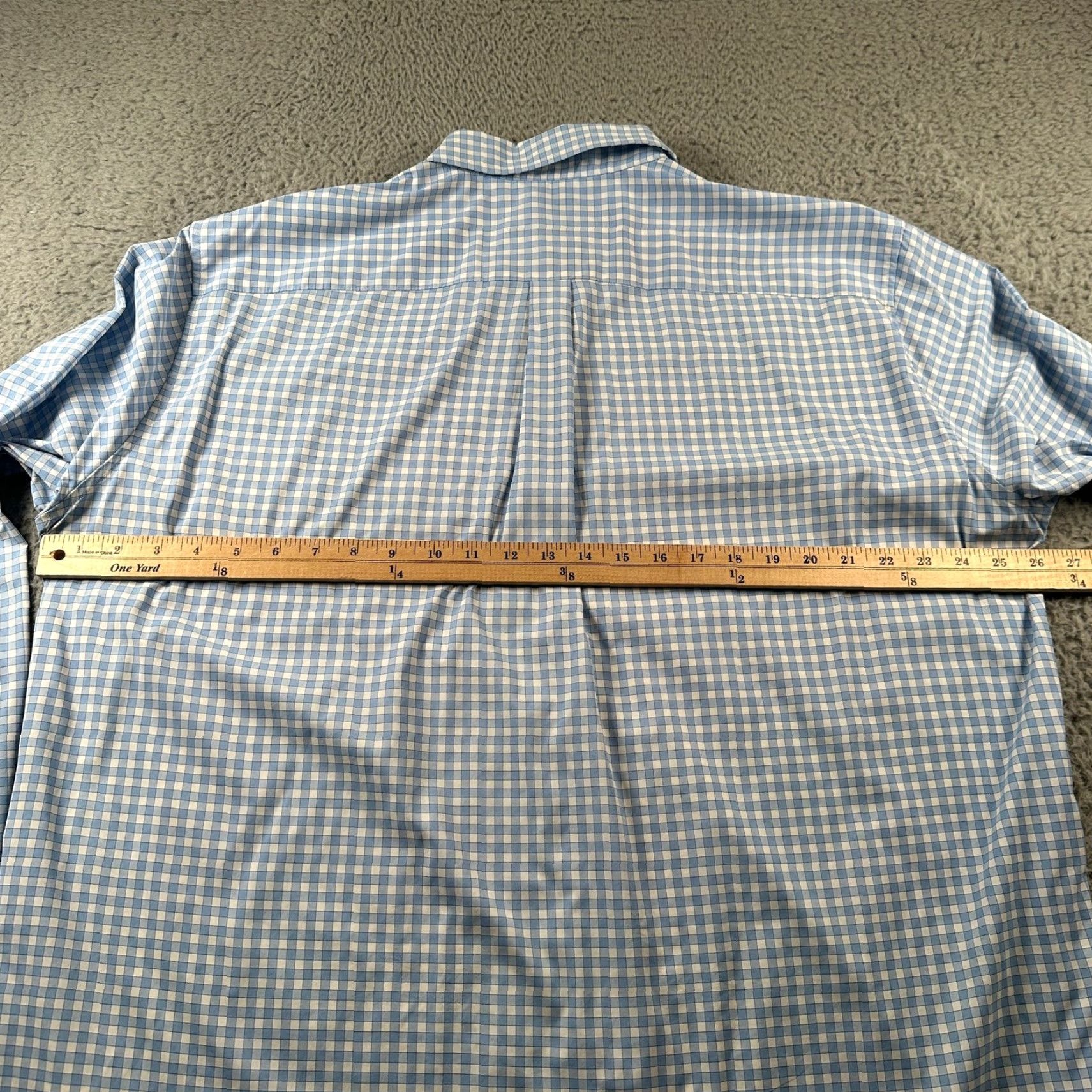 Vineyard Vines Vineyard Vines Shirt Mens XL OTG Performance Light Blue Gingham Button Down Size US XL / EU 56 / 4 - 5 Thumbnail