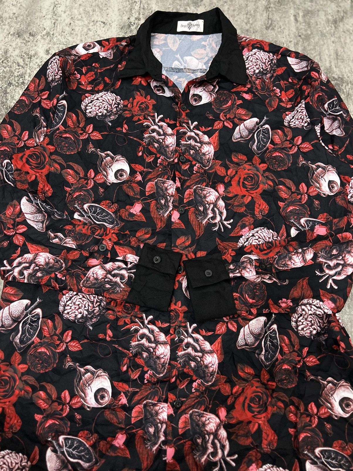 Hysteric Glamour Japanese Brand Drug honey Human Organ Full Print Shirt Size US L / EU 52-54 / 3 - 4 Thumbnail