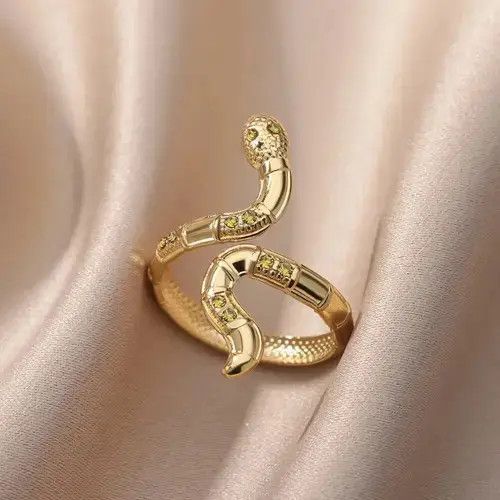 Ring Of Fire Zircon Snake Rings Size ONE SIZE - 3 Thumbnail