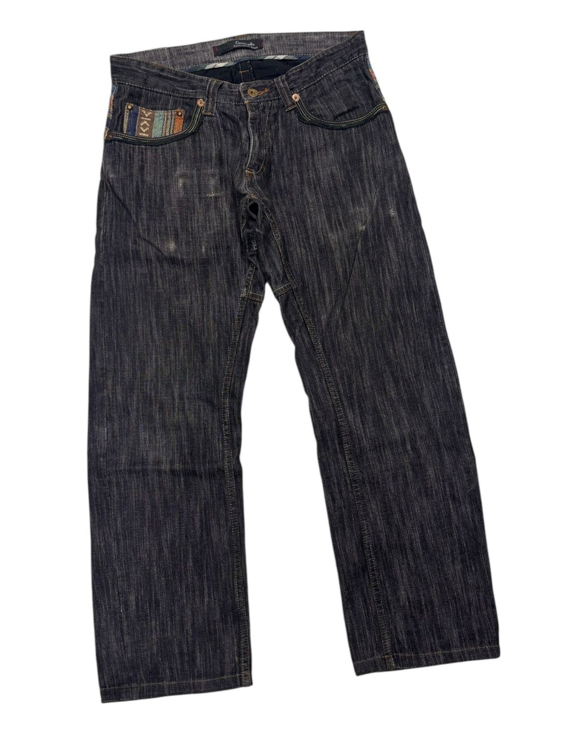 If Six Was Nine 🔥DOMINATE HANDCRAFTED BLACK DISTRESSED DENIM JEANS Size US 30 / EU 46 - 4 Thumbnail