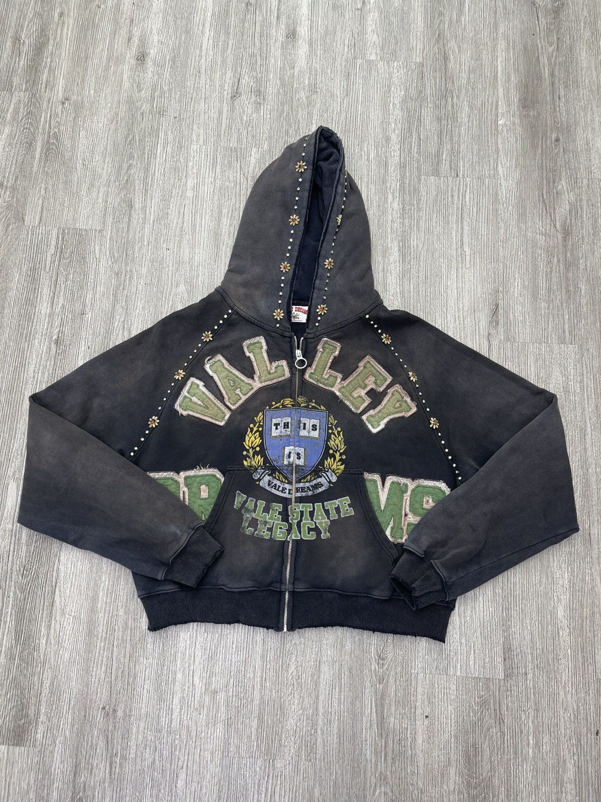 Vale Vale Dreams zip up hoodie (black/green) Size US M / EU 48-50 / 2 - 1 Thumbnail