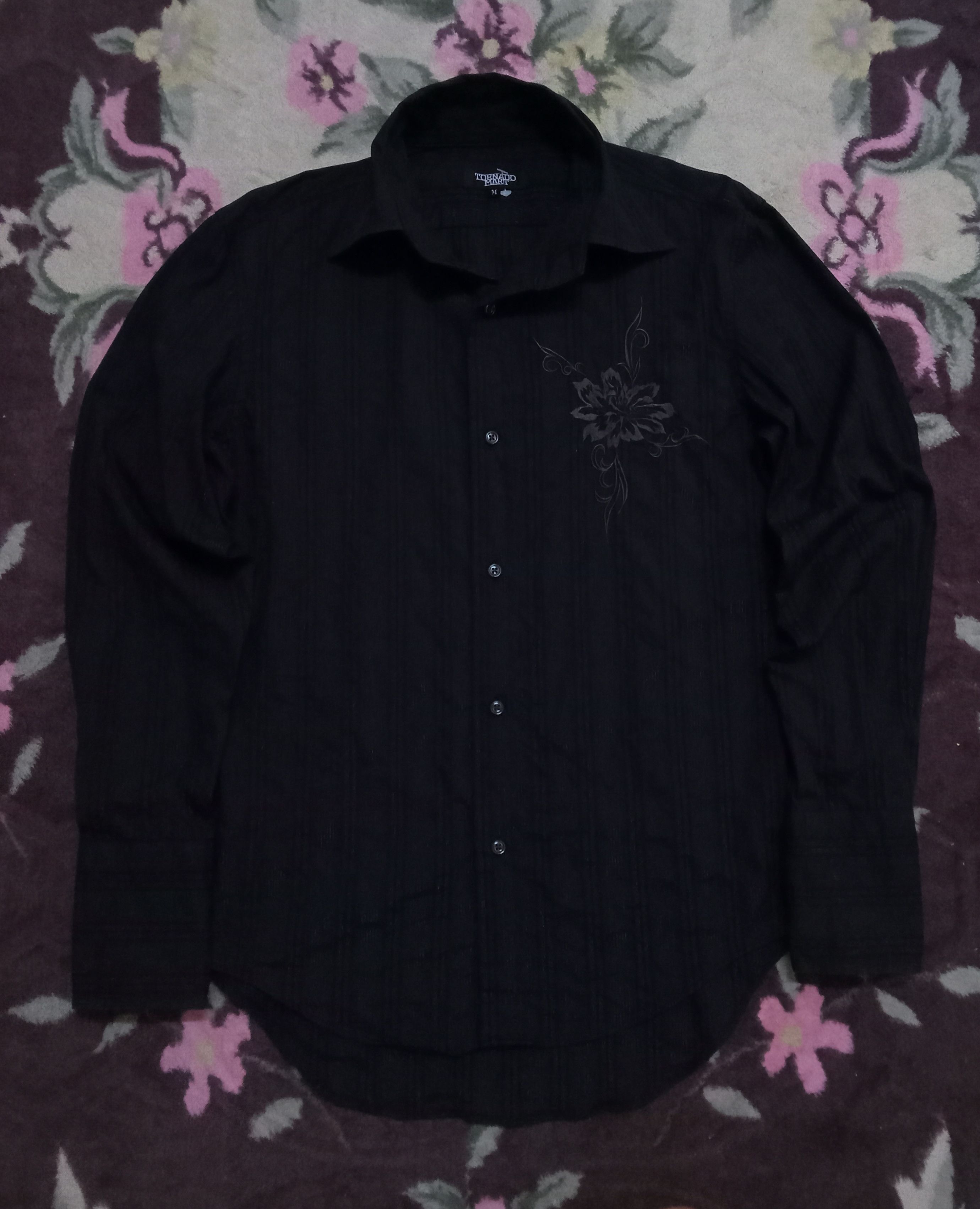 Japanese Brand × Tornado Mart Tornado Mart Button Ups Shirt With Embroidery Flower Design Size US M / EU 48-50 / 2 - 1 Thumbnail