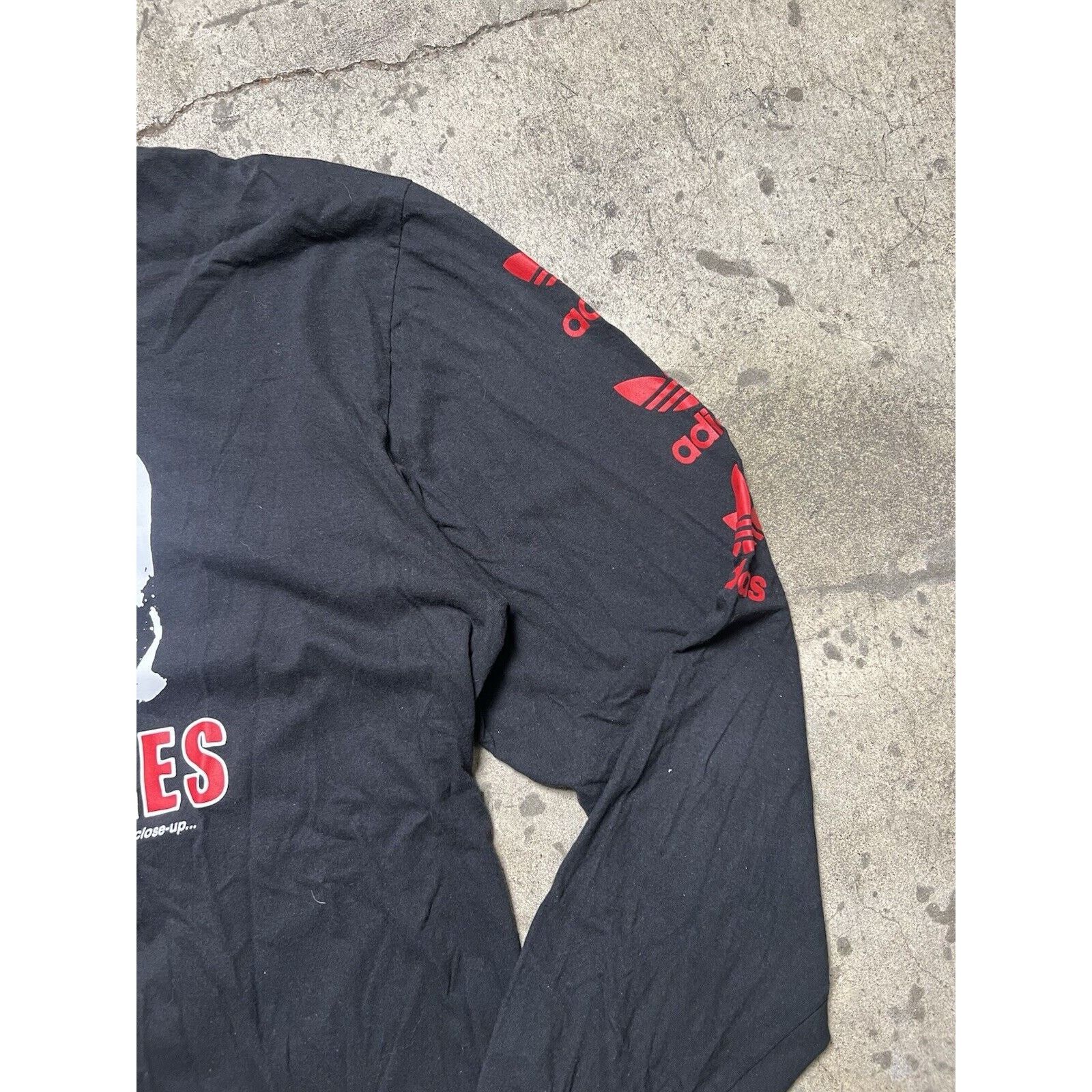 Pleasures Pleasures Adidas Black Skull Long Sleeve T Shirt XL Grunge Size US XL / EU 56 / 4 - 4 Thumbnail