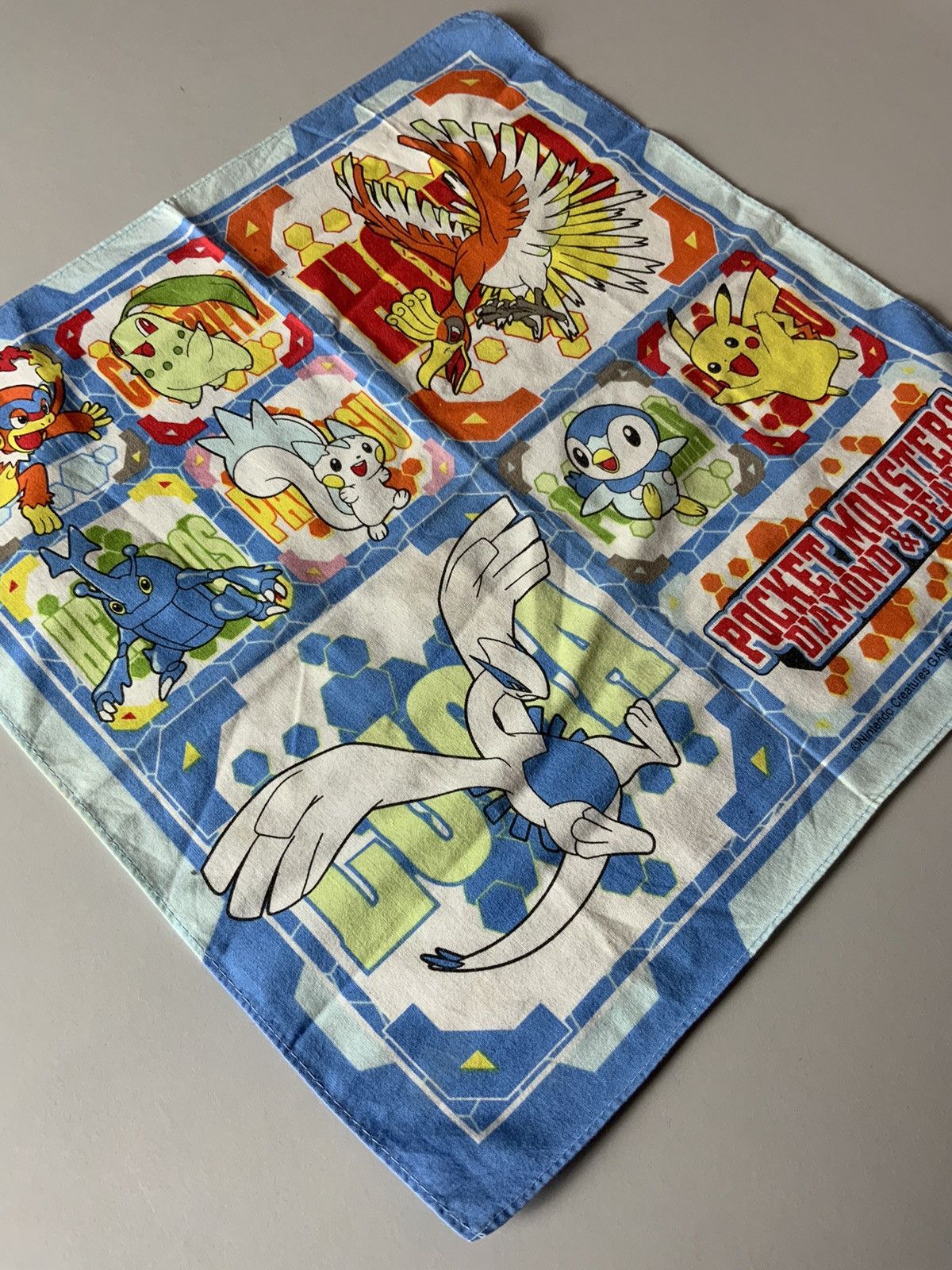 Japanese Brand Pocket Monster Diamond & Pearl Nintendo Pokemon Handkerchief Size ONE SIZE - 2 Thumbnail