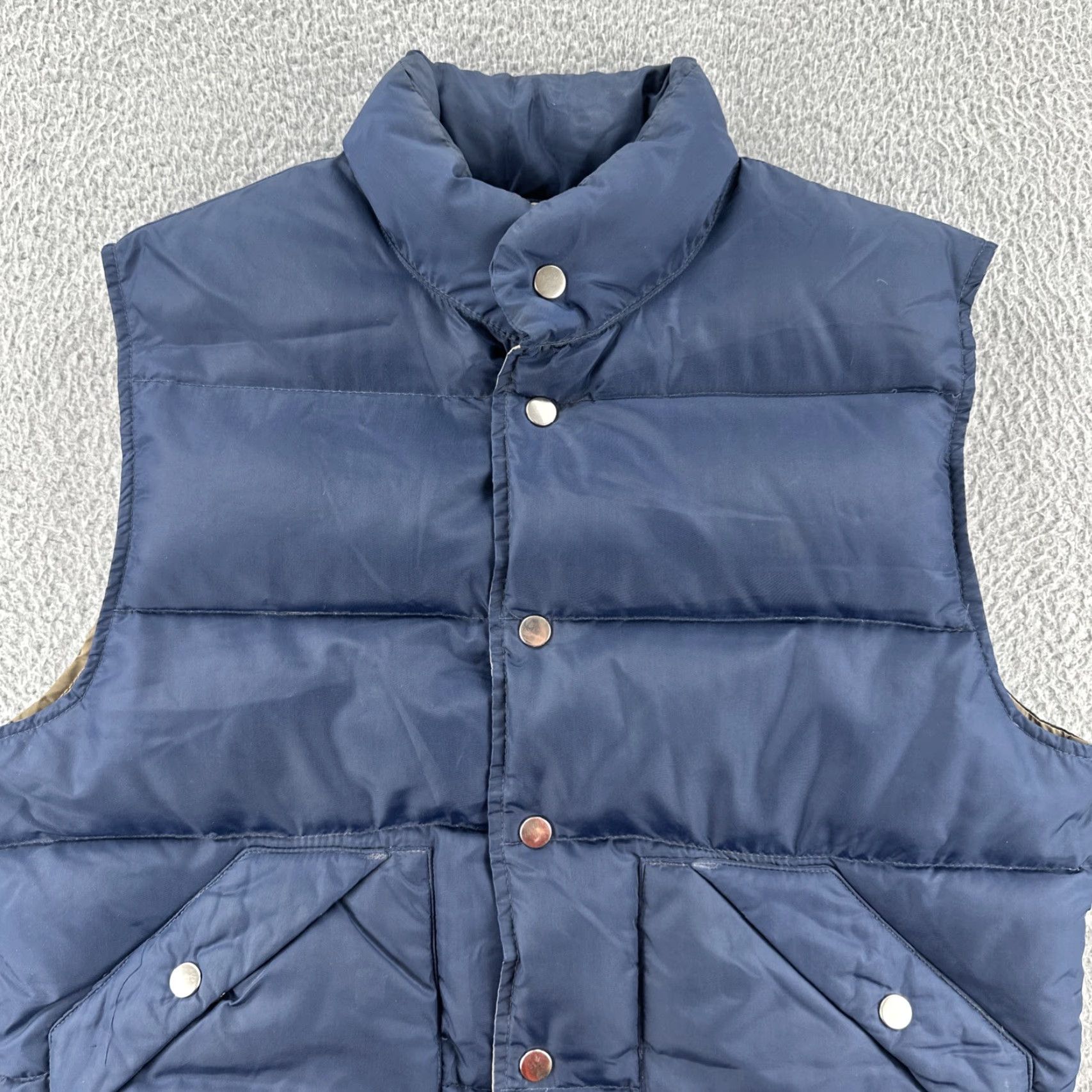 Vintage VINTAGE Down Peak Mens XS Vest Down Waterfowl Button Up Puffer Blue 80s EU Mens Size US XS / EU 42 / 0 - 5 Thumbnail