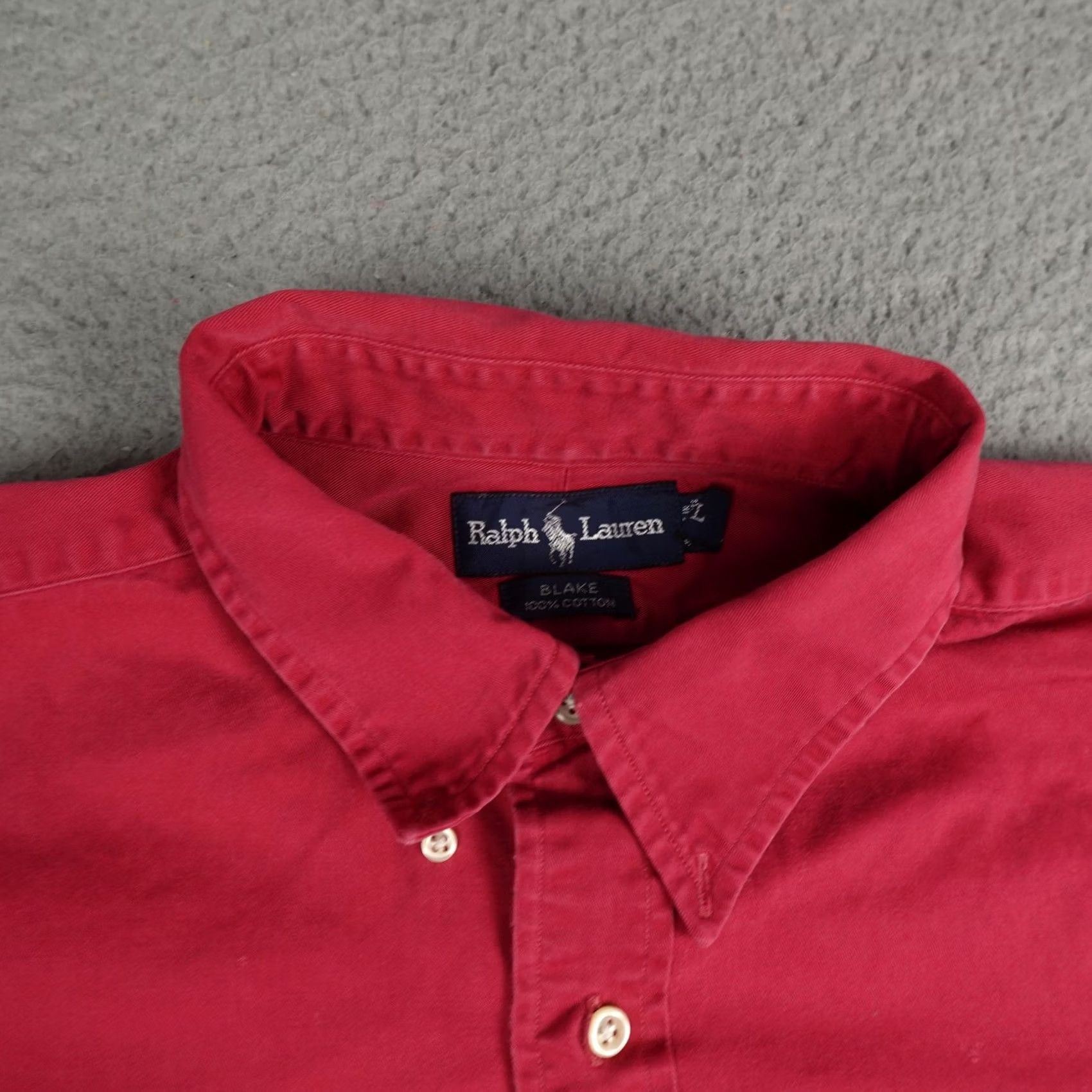 Polo Ralph Lauren VINTAGE Polo Ralph Lauren Shirt Mens XL Red Blake Canvas Button Long Sleeve 90s Size US XL / EU 56 / 4 - 5 Thumbnail