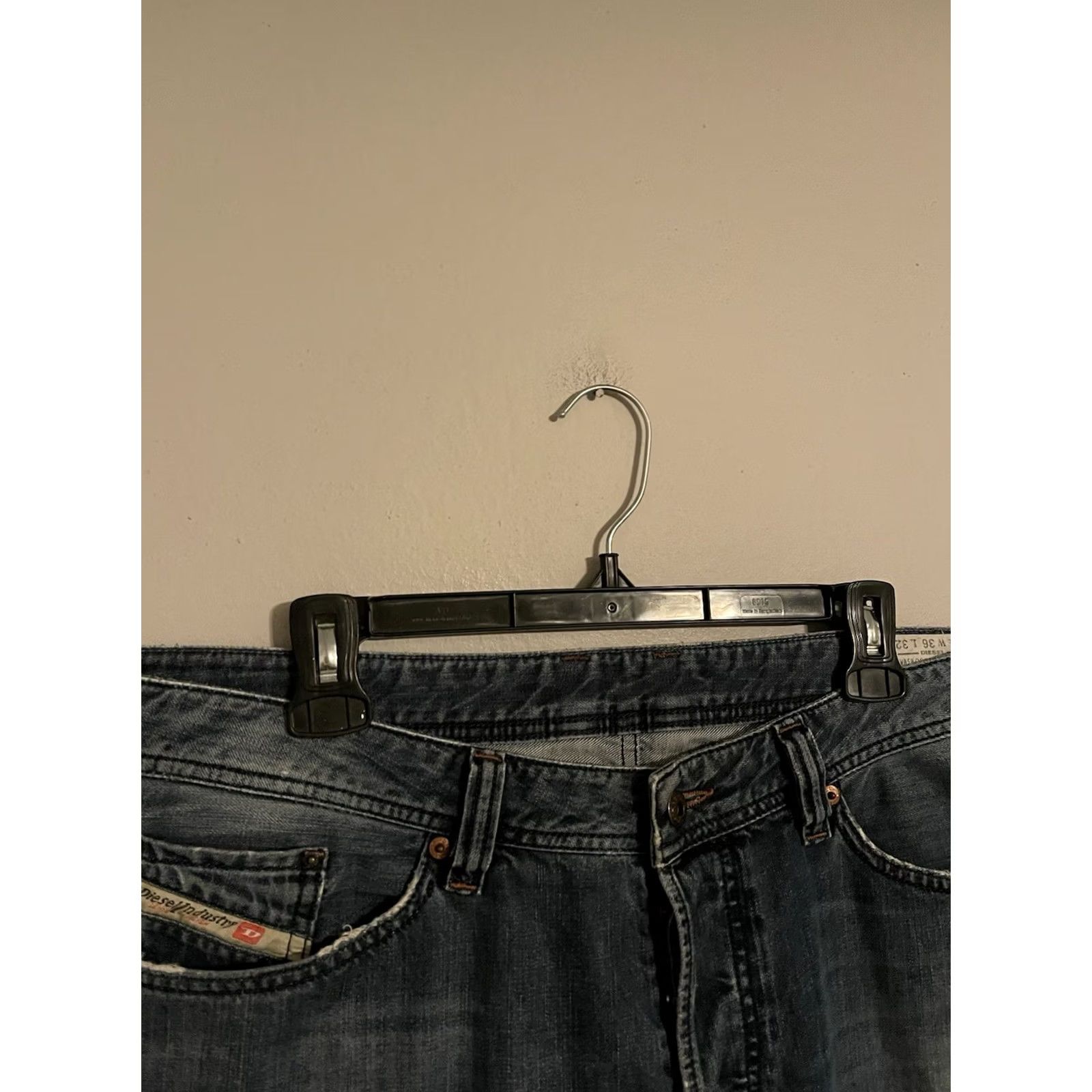 Diesel Diesel Biker Regular Straight Button Fly Distressed Denim Jeans - Men's 36 38x34 Blue Cotton Blend 34 Inseam Vintage No Jeans Mens Size US 36 / EU 52 - 3 Thumbnail