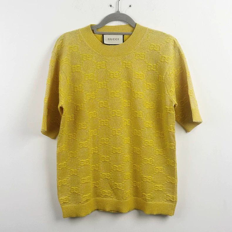 Gucci GucciYellow full-print knitwear 2503-Nextarrow Size US S / EU 44-46 / 1 - 1 Thumbnail
