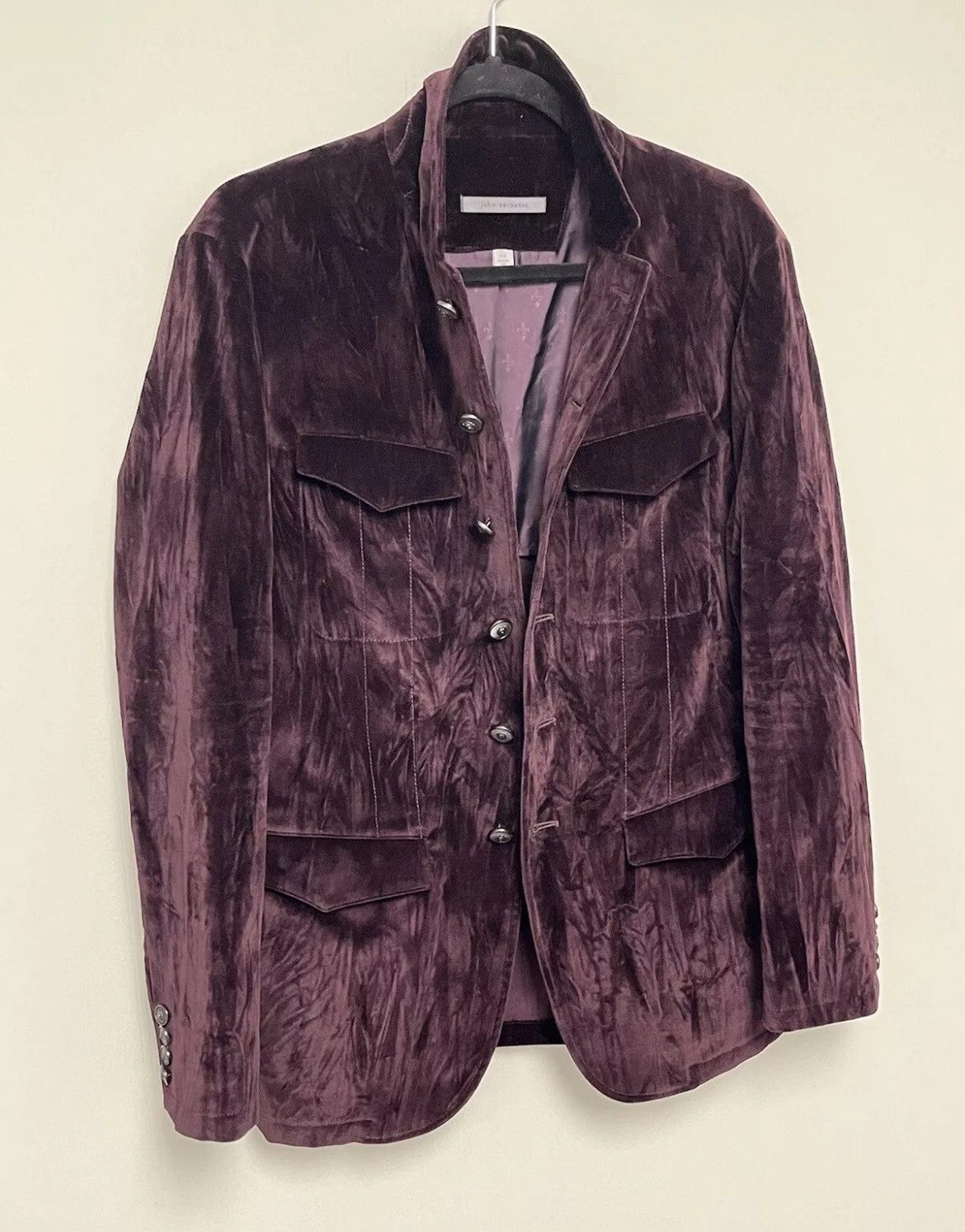 John Varvatos Crushed velvet jacket. 52 Size US L / EU 52-54 / 3 - 14 Thumbnail