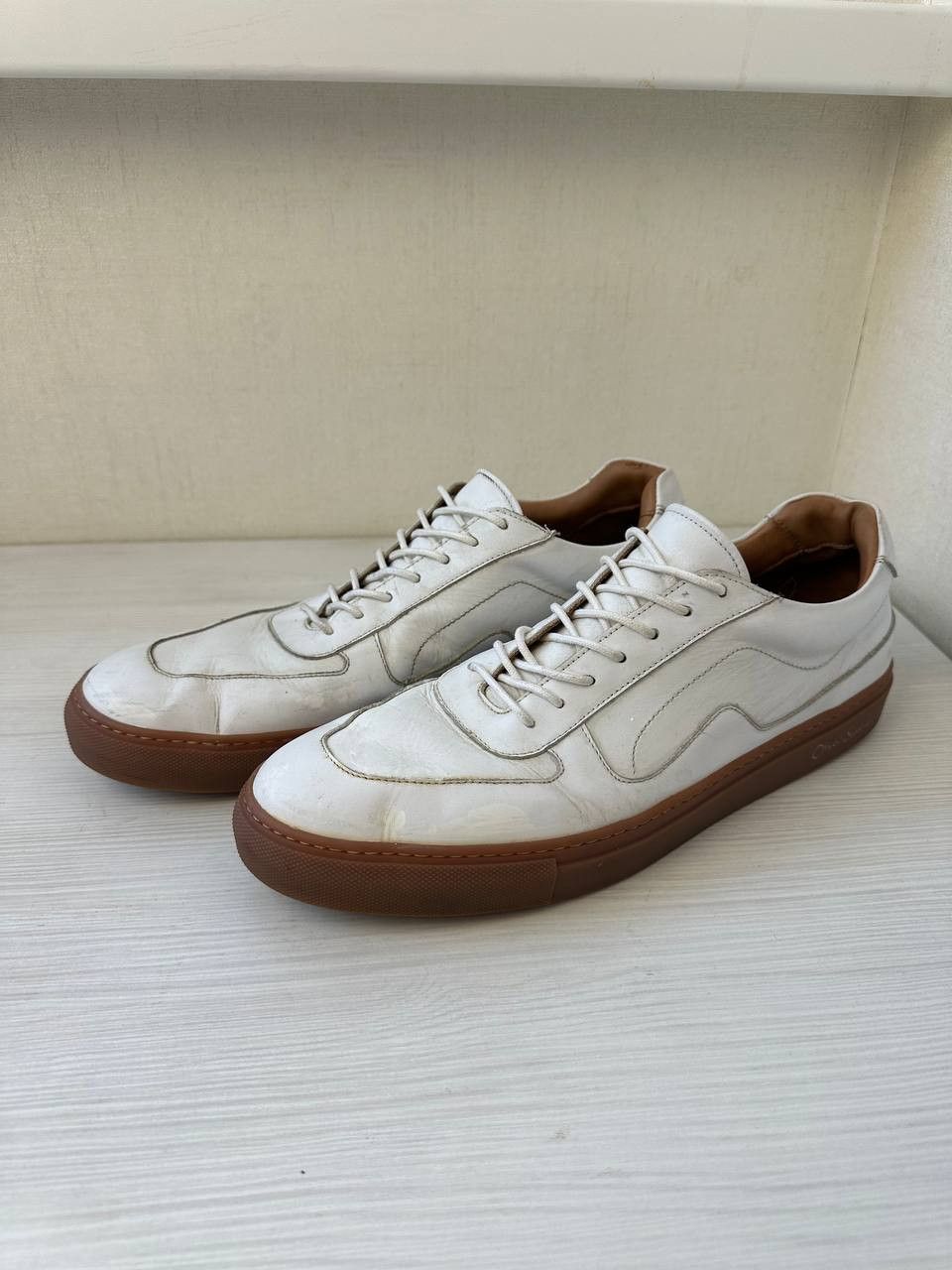 Handmade Oliver Sweeney Tabua 501 Leather Sneakers Handmade Italy Size US 11.5 / EU 44-45 - 1 Thumbnail