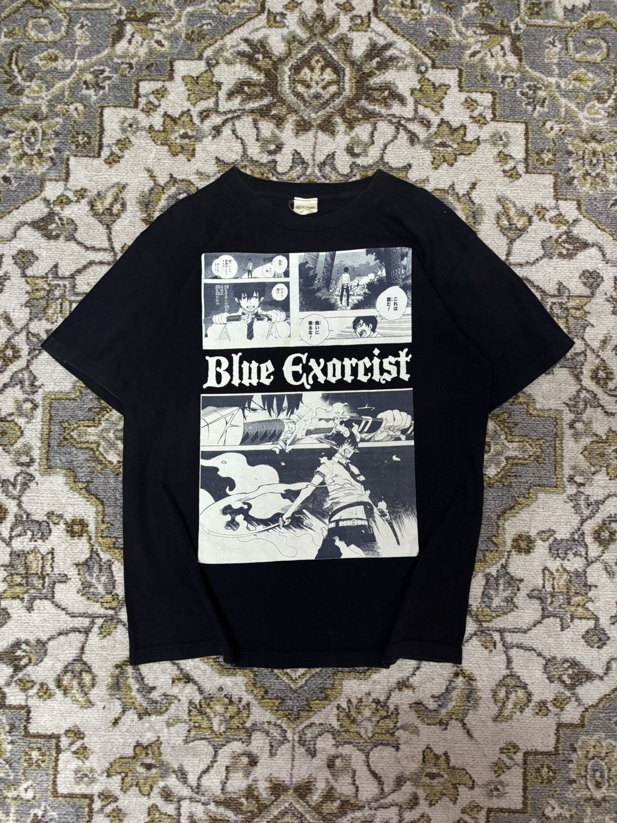 Anime Vtg Y2K Blue Exorcist Manga Panel Tshirt. Size US L / EU 52-54 / 3 - 1 Thumbnail