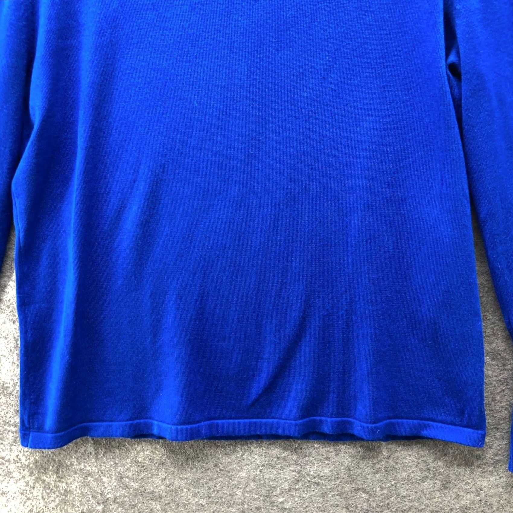 Vintage Cable & Gauge Bell Sleeve Boat Neck Sweater Womens M Royal Blue Knit Size M / US 6-8 / IT 42-44 - 4 Thumbnail