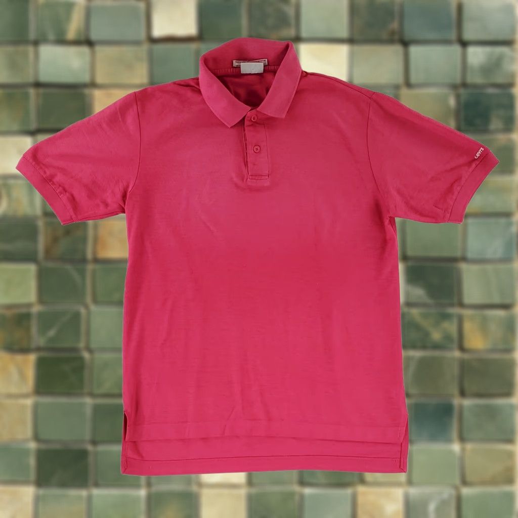 Levi's VINTAGE Levi's Shirt Polo Pink Sheer Burnout Short Sleeve Mens L 80s 90s Polo Shirt Mens L Pink Size US L / EU 52-54 / 3 - 1 Thumbnail