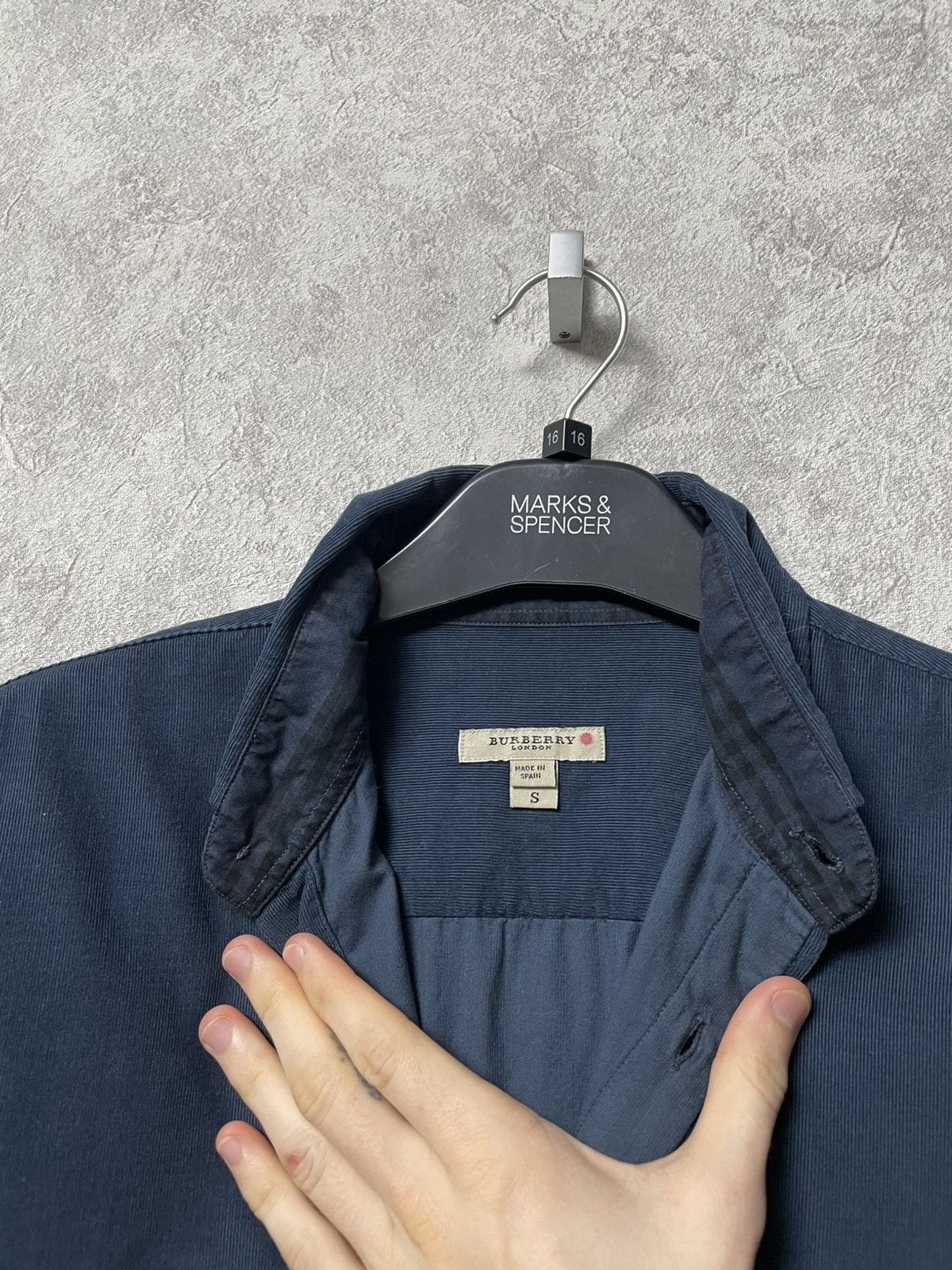 Burberry Burberry Velvet Long Sleeve Button Ups Shirt Size US S / EU 44-46 / 1 - 9 Thumbnail