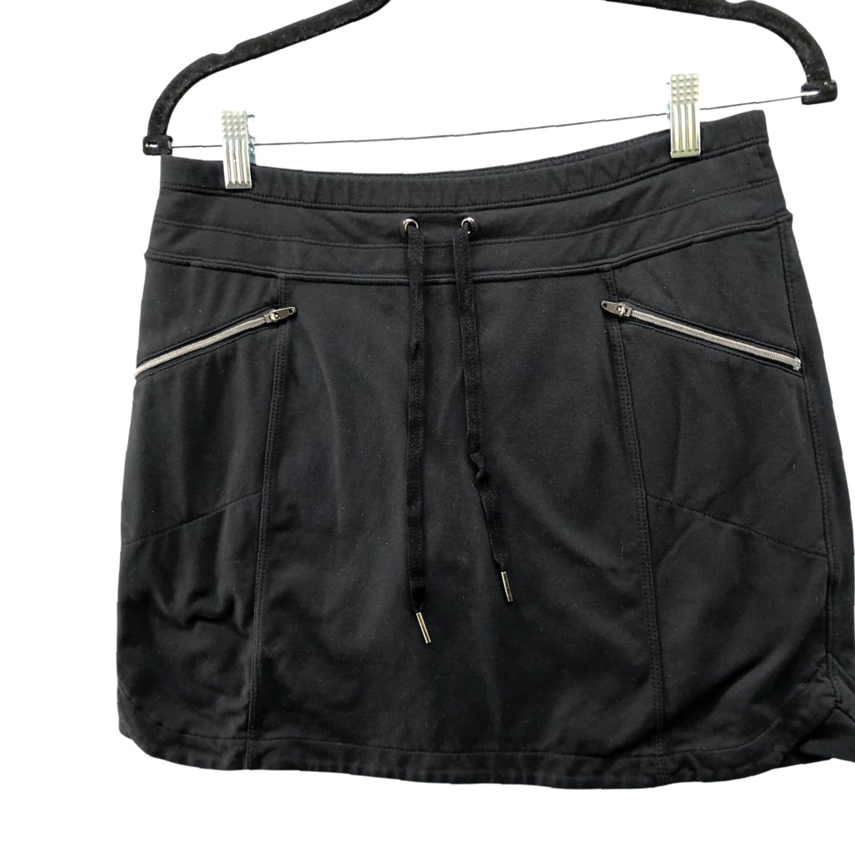 Athleta Athleta Skort Womens S Black Athletic Zip Pocket Drawstring Active Golf Tennis Size ONE SIZE - 2 Thumbnail