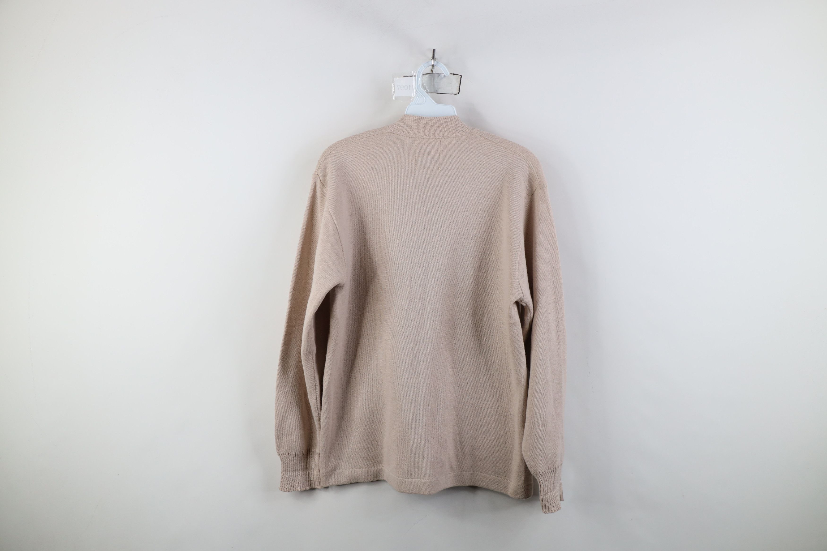 Vintage Vintage 50s Penneys Knit Button Cardigan Sweater Taupe USA Size US XXL / EU 58 / 5 - 10 Thumbnail