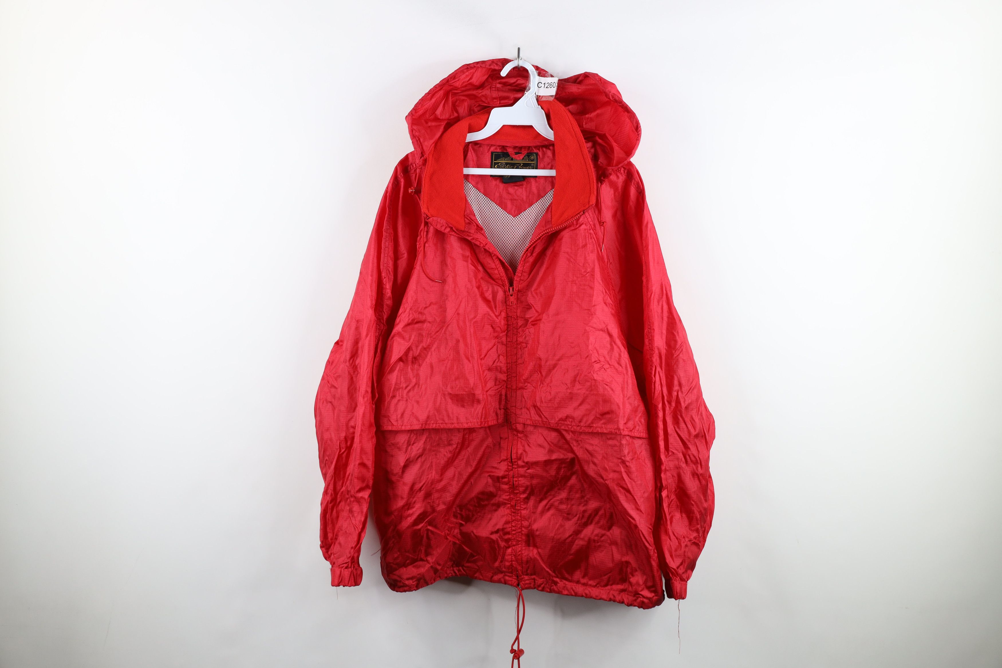 Eddie Bauer × Vintage Vintage 90s Eddie Bauer Hooded Windbreaker Jacket Red Size US XL / EU 56 / 4 - 1 Thumbnail