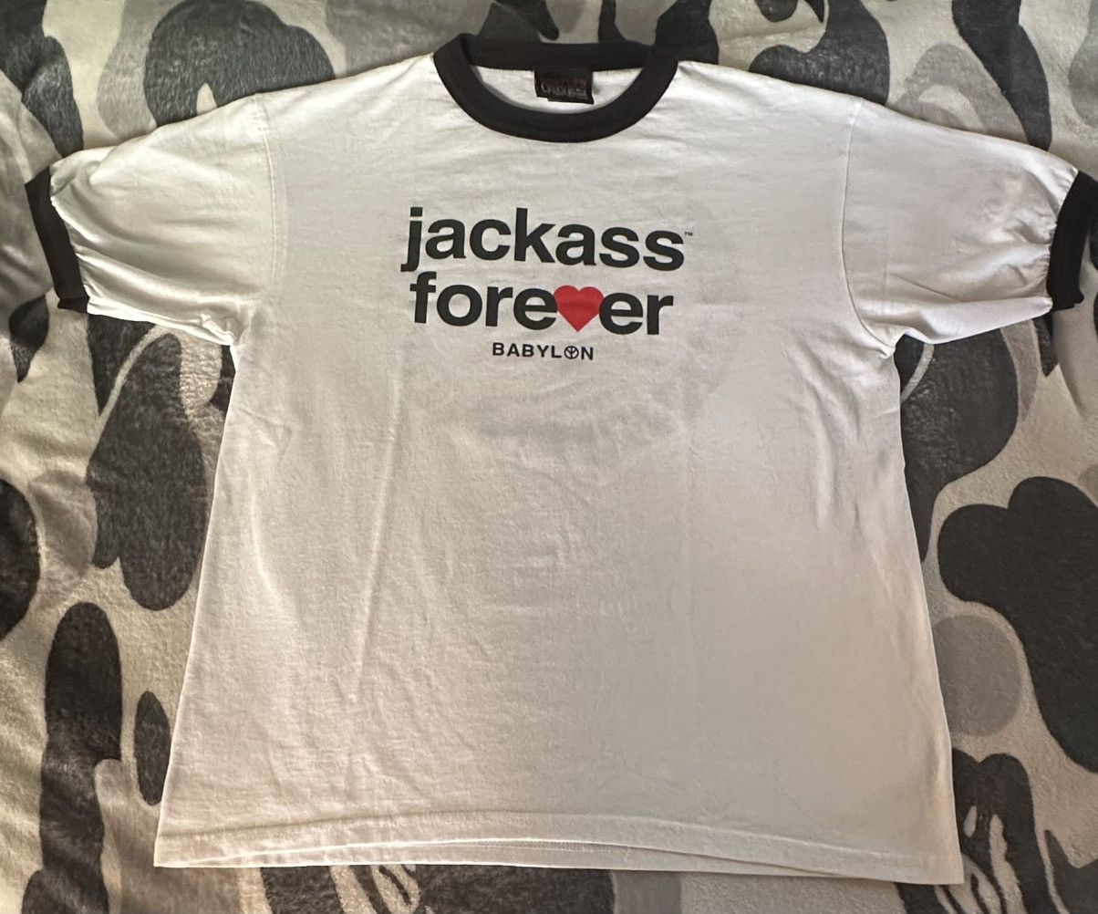 Babylon Jackass Forever X Babylon White Ringer Tee Size L Size US L / EU 52-54 / 3 - 1 Thumbnail