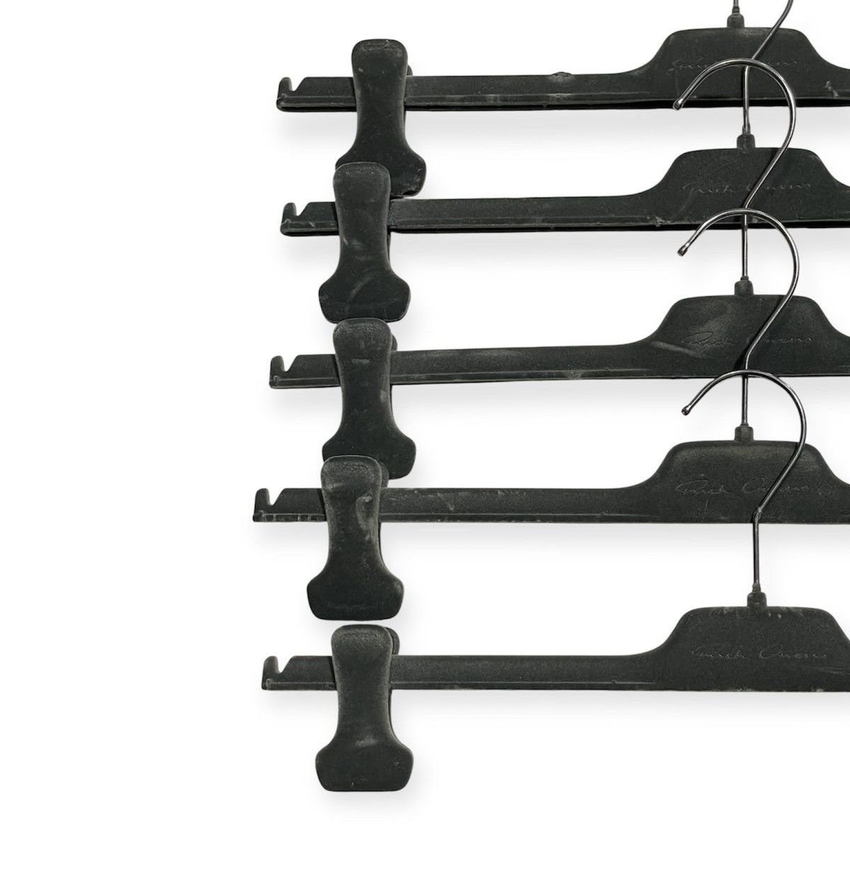 Rick Owens Logo Velour Hangers 5 pcs Size ONE SIZE - 3 Thumbnail