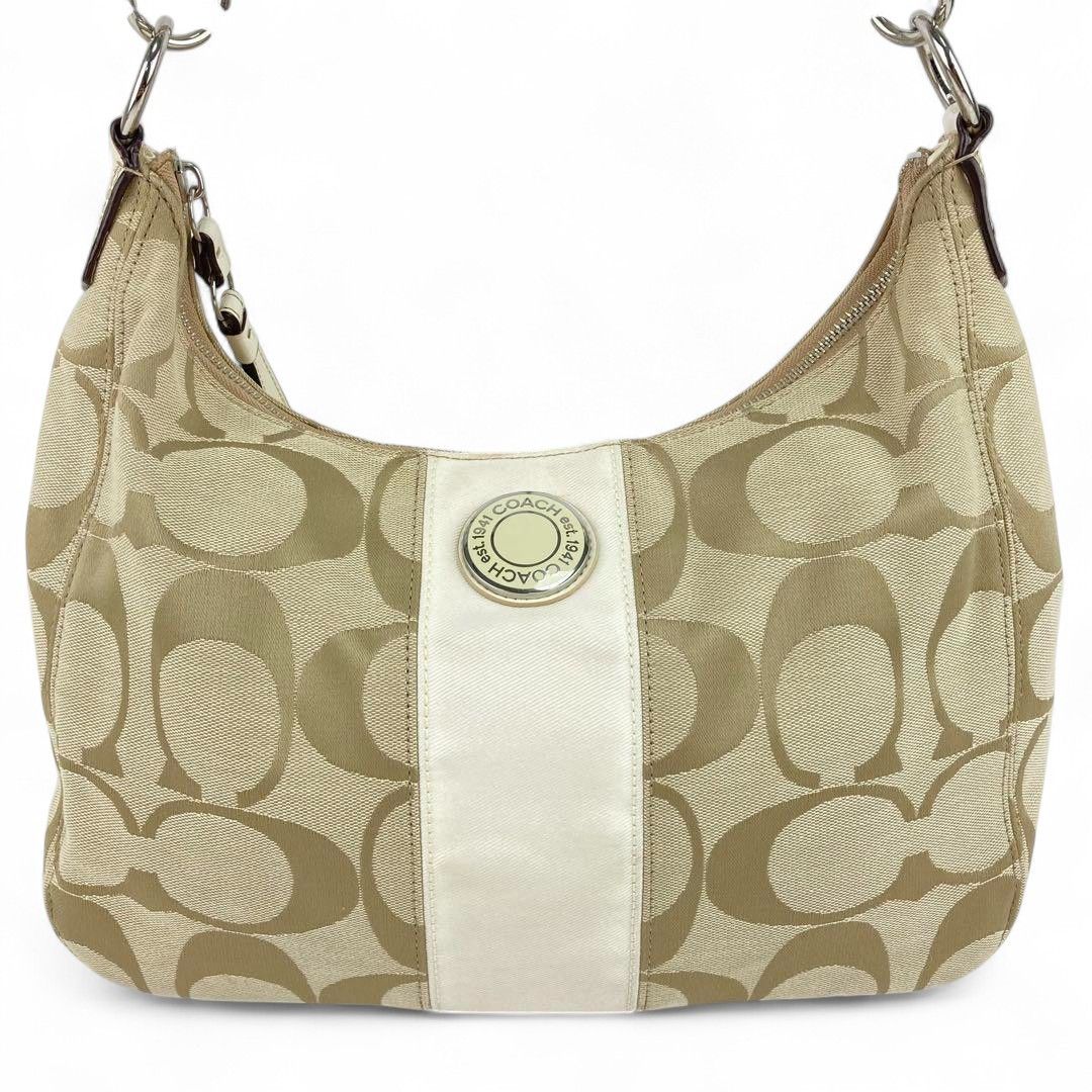 Coach Coach - Brown Leather Hobo Medium Signature Shoulder Bag Size ONE SIZE - 2 Thumbnail