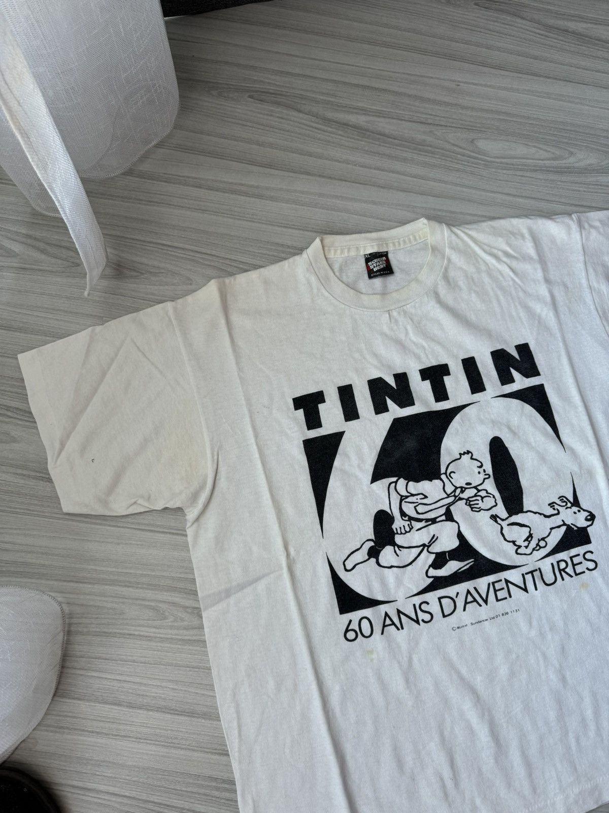 Cartoon Network × Vintage Tin Tin 60 ANS D'AVENTURES 90s vintage tee Size US L / EU 52-54 / 3 - 2 Thumbnail