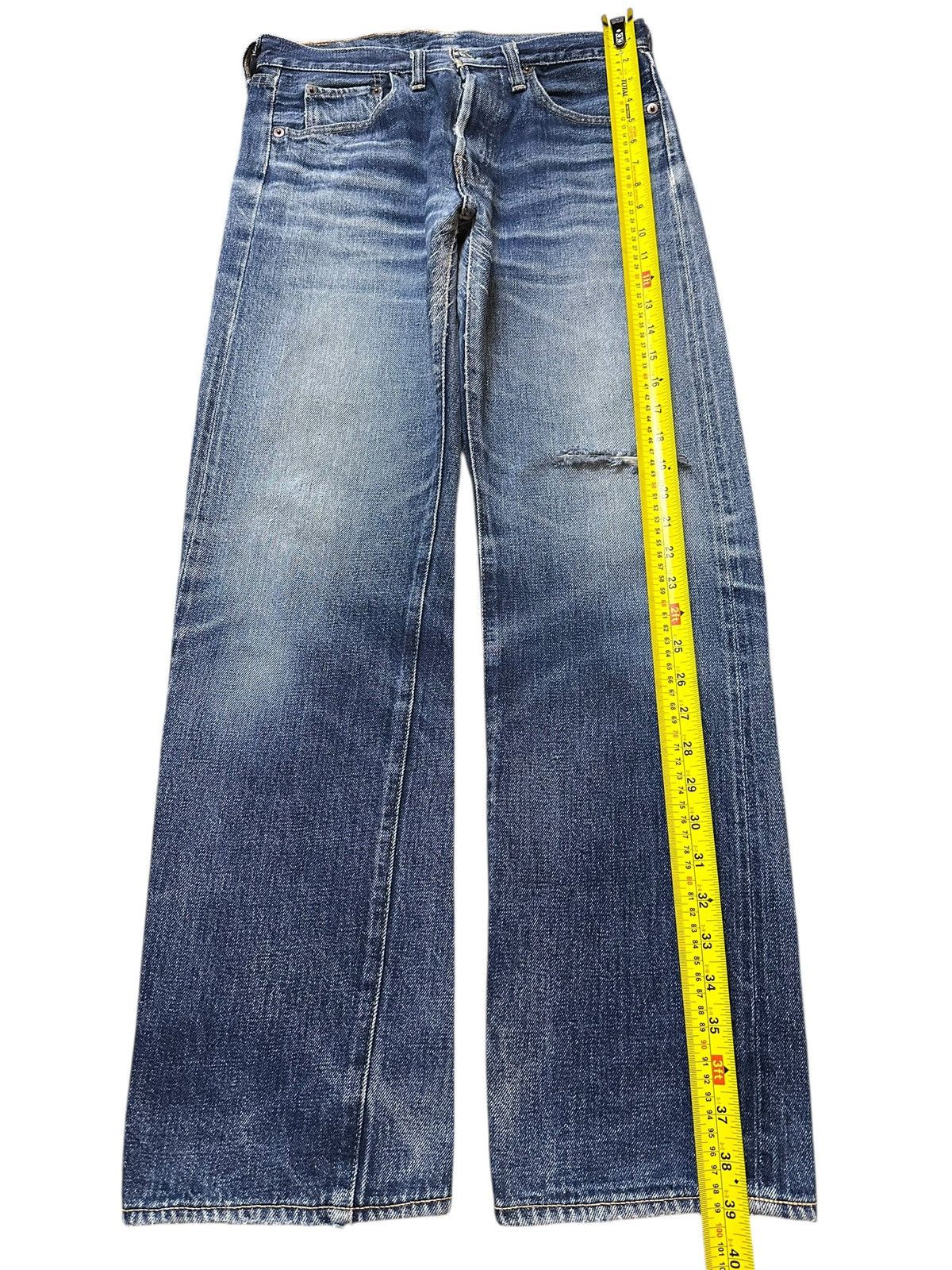 Denime Vintage Japan Denime Selvage Blue Faded Wash Distress Jeans Size US 29 - 17 Thumbnail