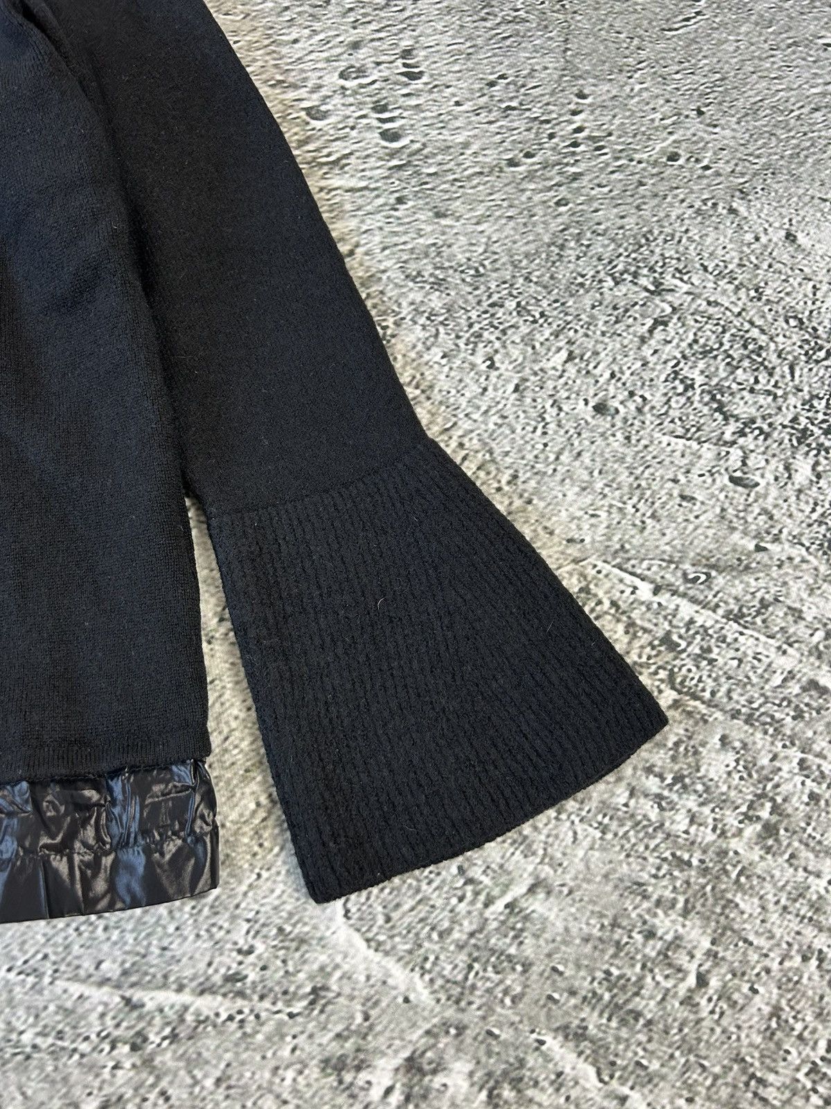 Moncler Moncler black sweater knit flared nylon hem shiny Size M / US 6-8 / IT 42-44 - 4 Thumbnail