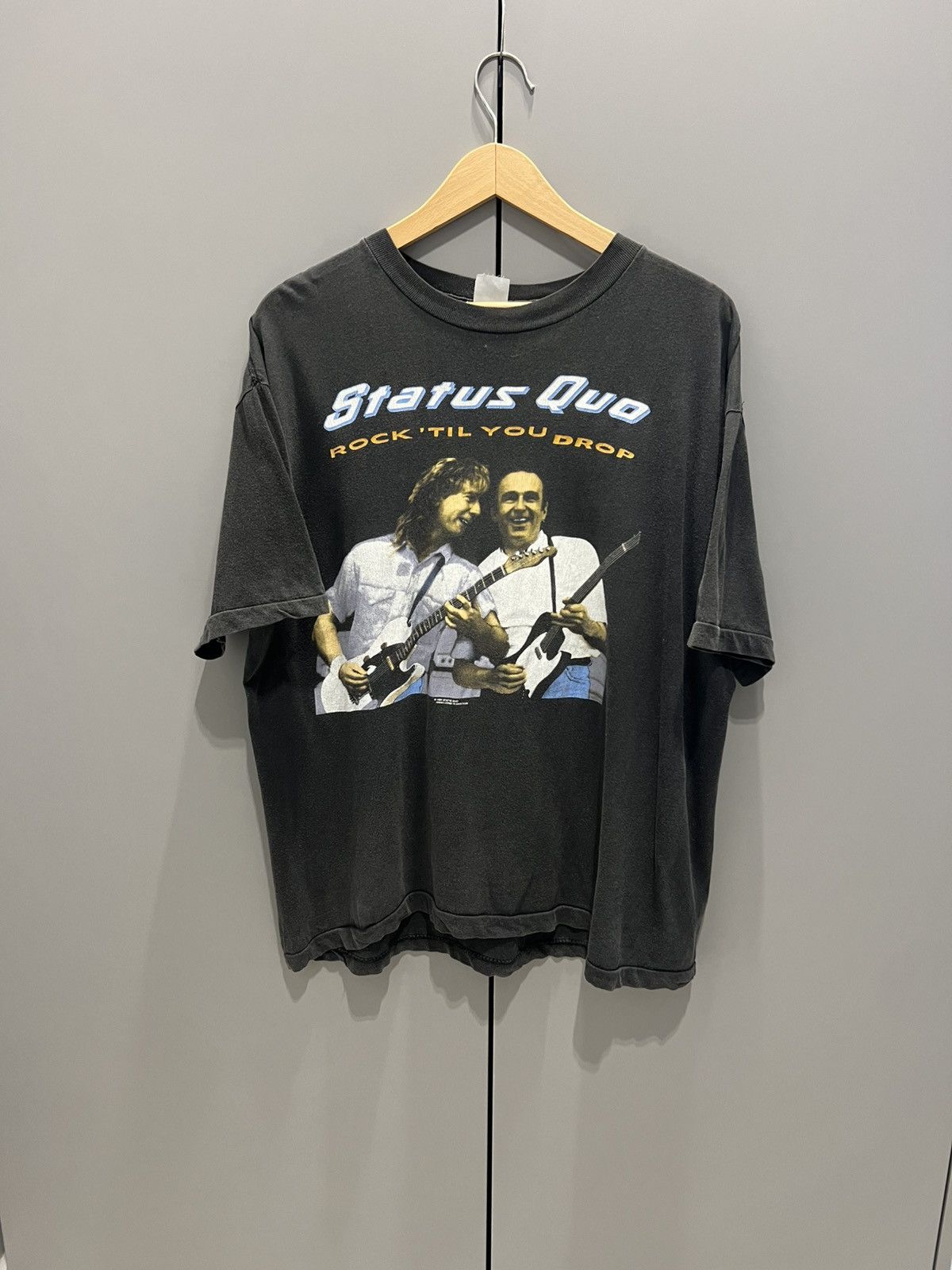 Band Tees Status Quo Vintage 1992 Rock'Til You Drop Rock Band Tour Size US XL / EU 56 / 4 - 12 Thumbnail