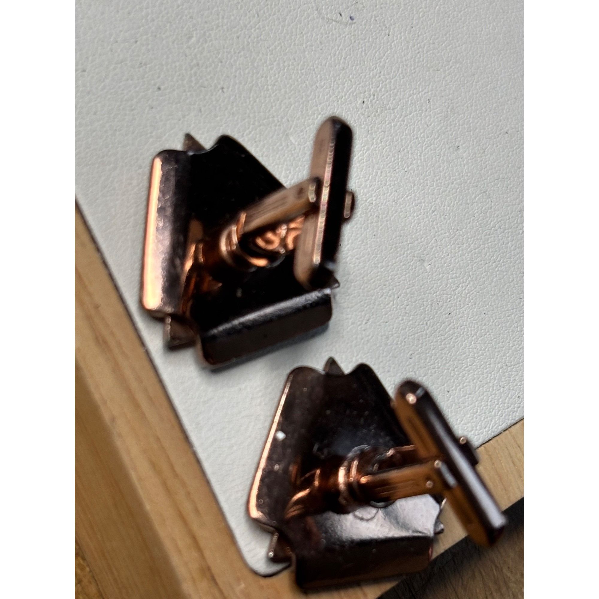 Other Vintage Copper & Black Geometric Cufflinks Size ONE SIZE - 5 Thumbnail