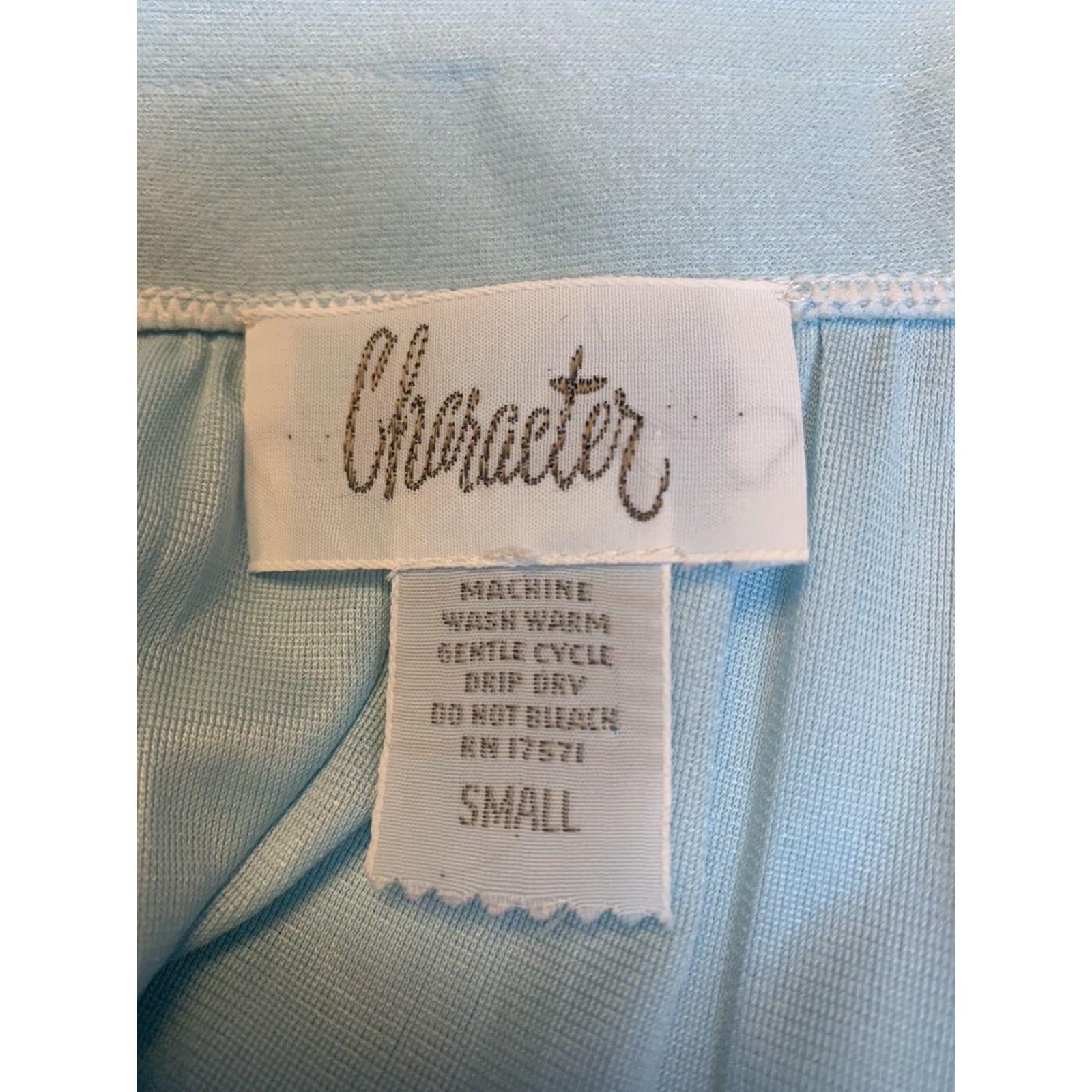 Vintage VINTAGE Character Nightgown Long Nylon Satin Embroidered Brushed Retro S USA NOS Blue S Womens Size ONE SIZE - 6 Thumbnail