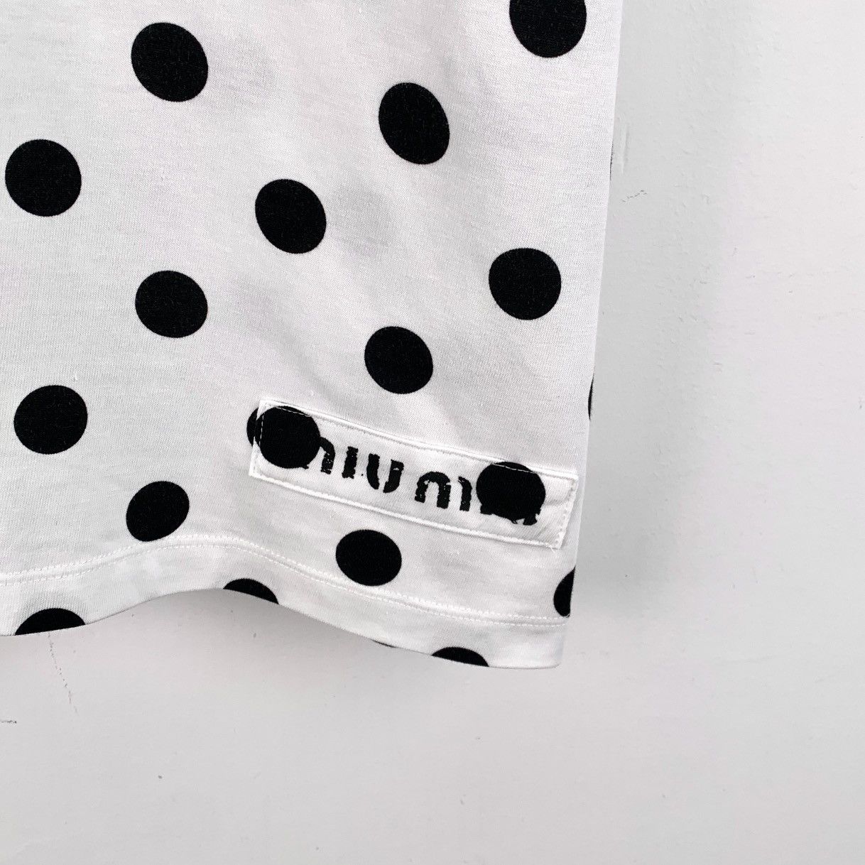 Miu Miu Miu Miu Peter Pan Collar Short Sleeve T-shirt K26WX Size XS / US 0-2 / IT 36-38 - 4 Thumbnail