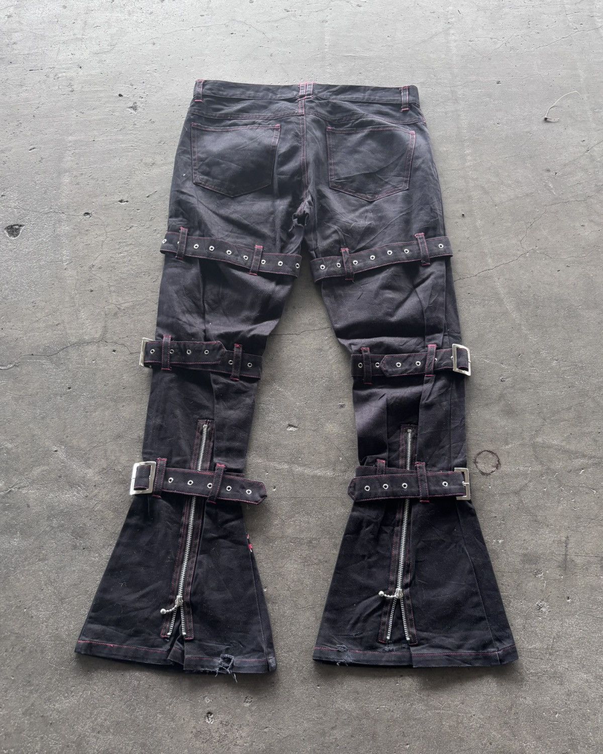 If Six Was Nine × Japanese Brand × Le Grande Bleu (L.G.B.) 🔥INSANE Punk Gothic Studded Poem Pants Size US 32 / EU 48 - 5 Thumbnail