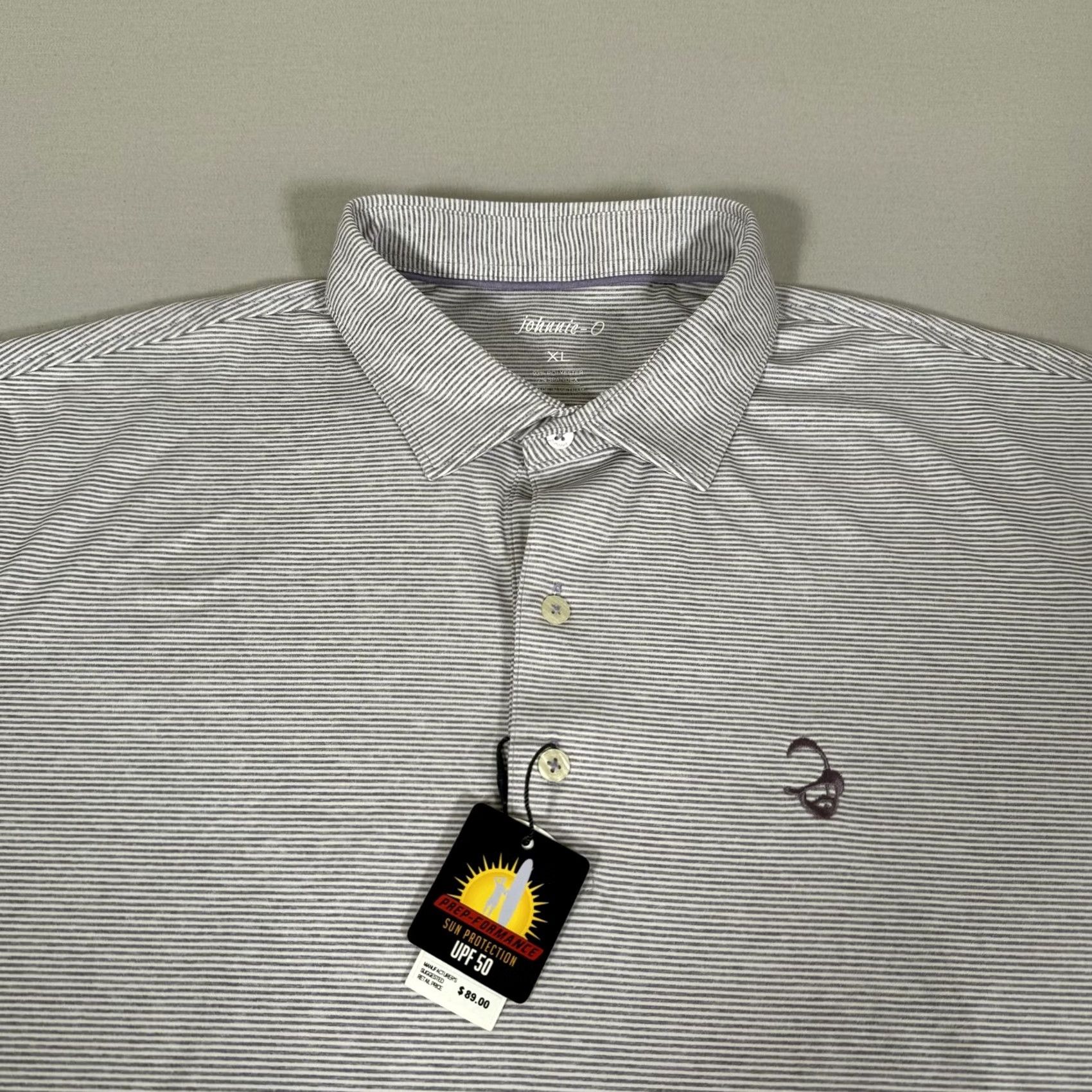 johnnie-O johnnie-O Shirt Mens XL Purple Stripe Prep-Formance Polo Golf UPF 50 Stretch Size US XL / EU 56 / 4 - 2 Thumbnail