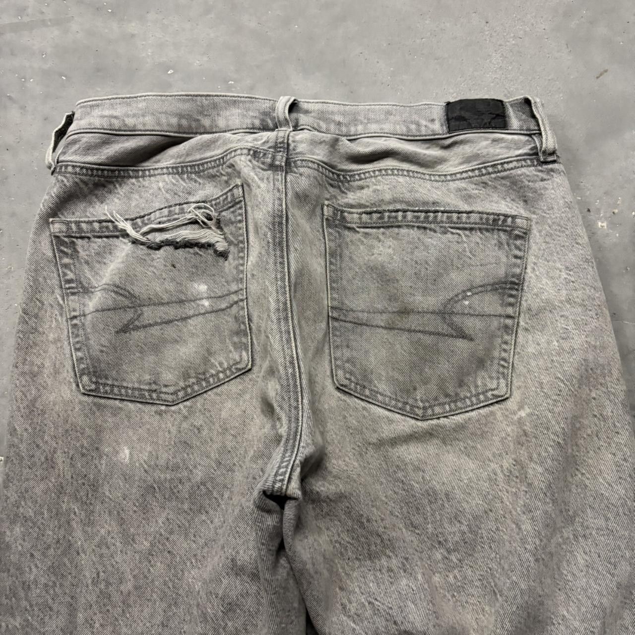 Japanese Brand × Vintage Crazy Vintage Y2K/2000s Grunge Faded Grey Streetwear Distressed Denim Jeans! Size US 30 / EU 46 - 7 Thumbnail
