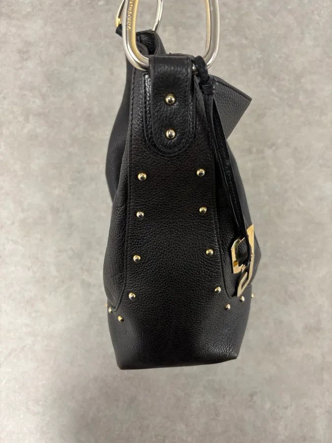 Dolce & Gabbana 2000s Dolce & Gabbana Black Studded Leather Shoulder Bag Size ONE SIZE - 7 Thumbnail