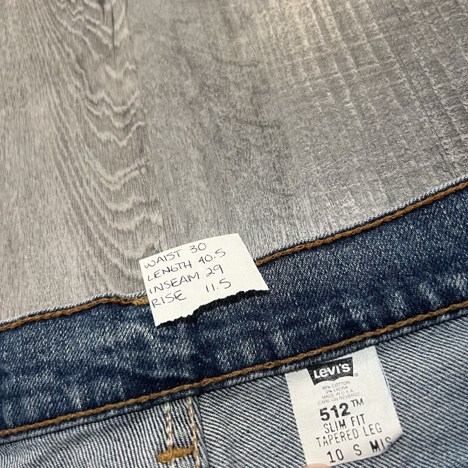 Levi's VTG Levi's 512 Women's Jeans Slim Fit Tapered Leg Y2K 2000 Size 32" / US 10 / IT 46 - 7 Thumbnail