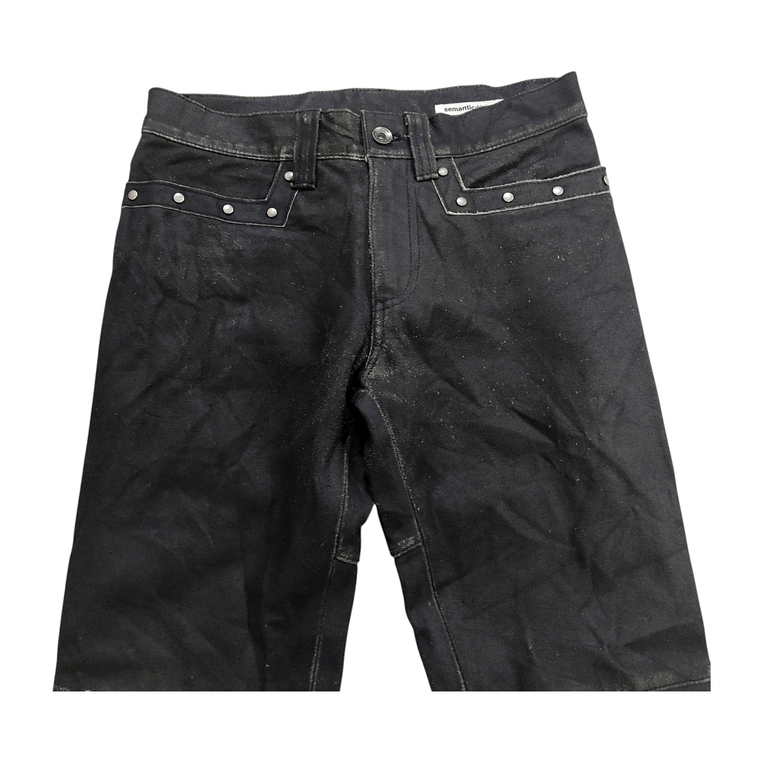 semanticdesign Semantic Design Studded Bikers Cowhide Leather Pants Size US 28 / EU 44 - 3 Thumbnail