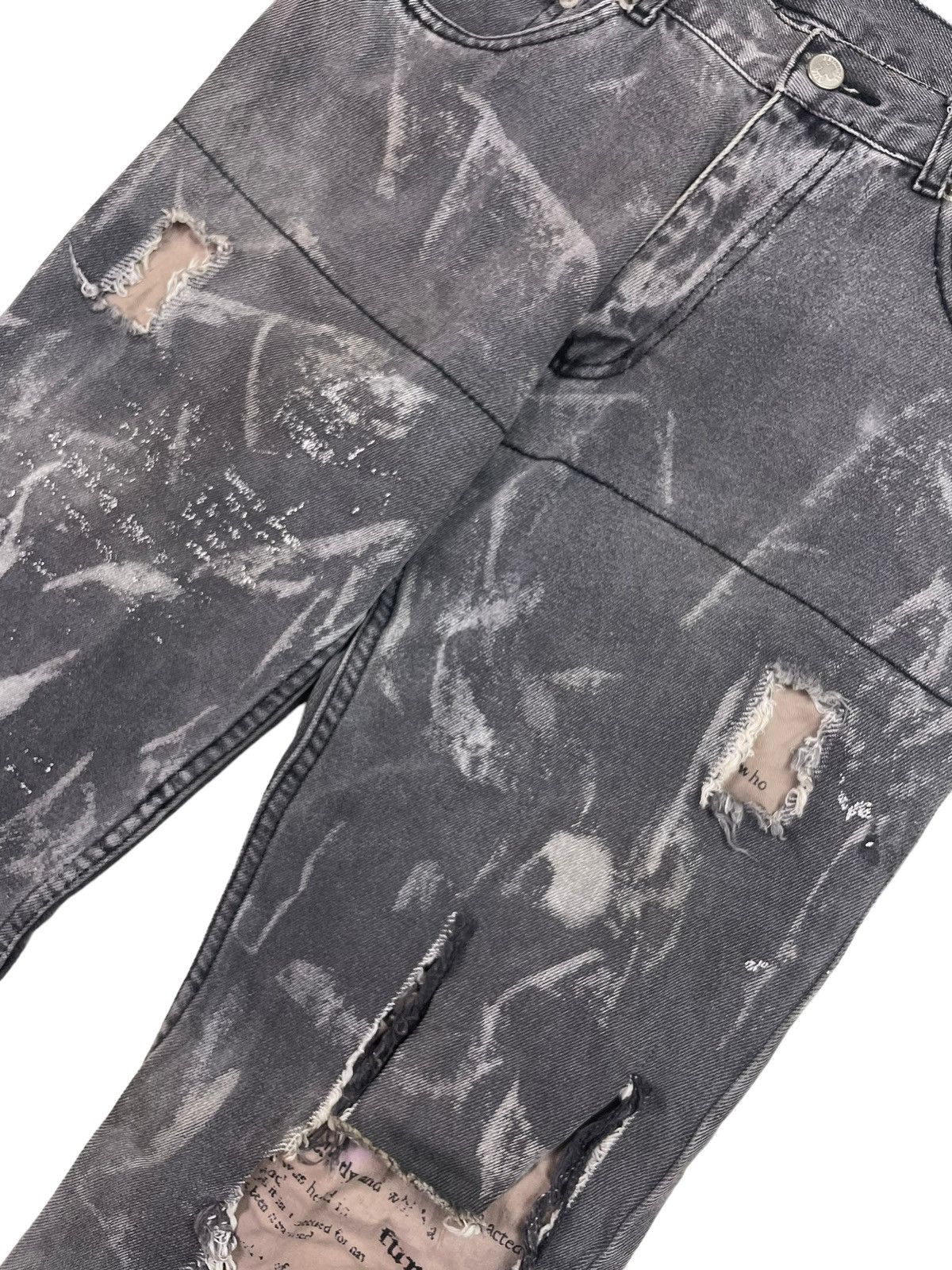Japanese Brand × Seditionaries Japan Berning-Sho Distressed Denim Patchwork Jeans Size US 29 - 4 Thumbnail