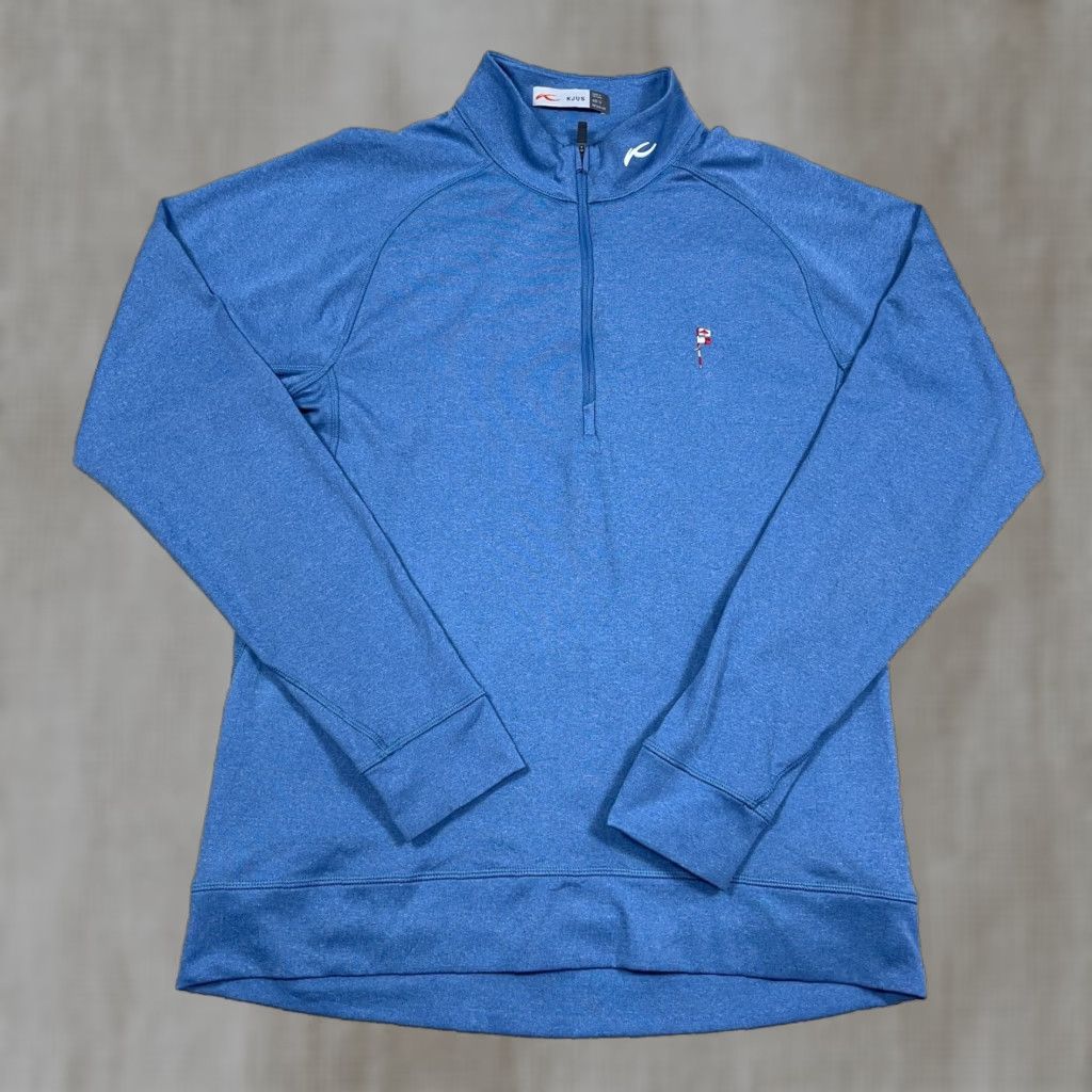 KJUS KJUS Sweater Men S Small Light Blue Pullover 1/4 Zip Performance Golf Casual Logo Knit Size US S / EU 44-46 / 1 - 1 Thumbnail