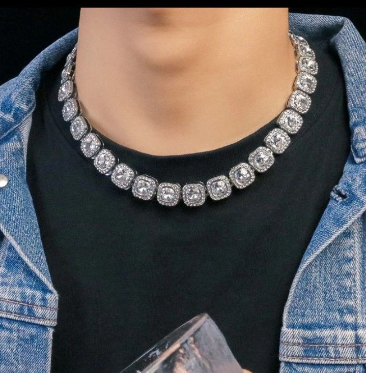 Kendrick Lamar Men's Rhinestone Big Chain Necklace Size ONE SIZE - 4 Thumbnail
