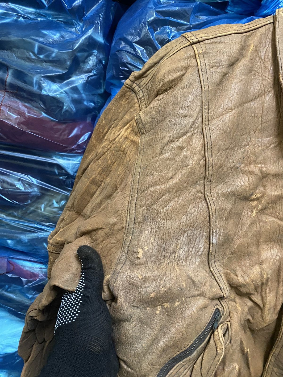 Leather VINTAGE 80s HOBO LEATHER TANKER JACKET Size US L / EU 52-54 / 3 - 4 Thumbnail