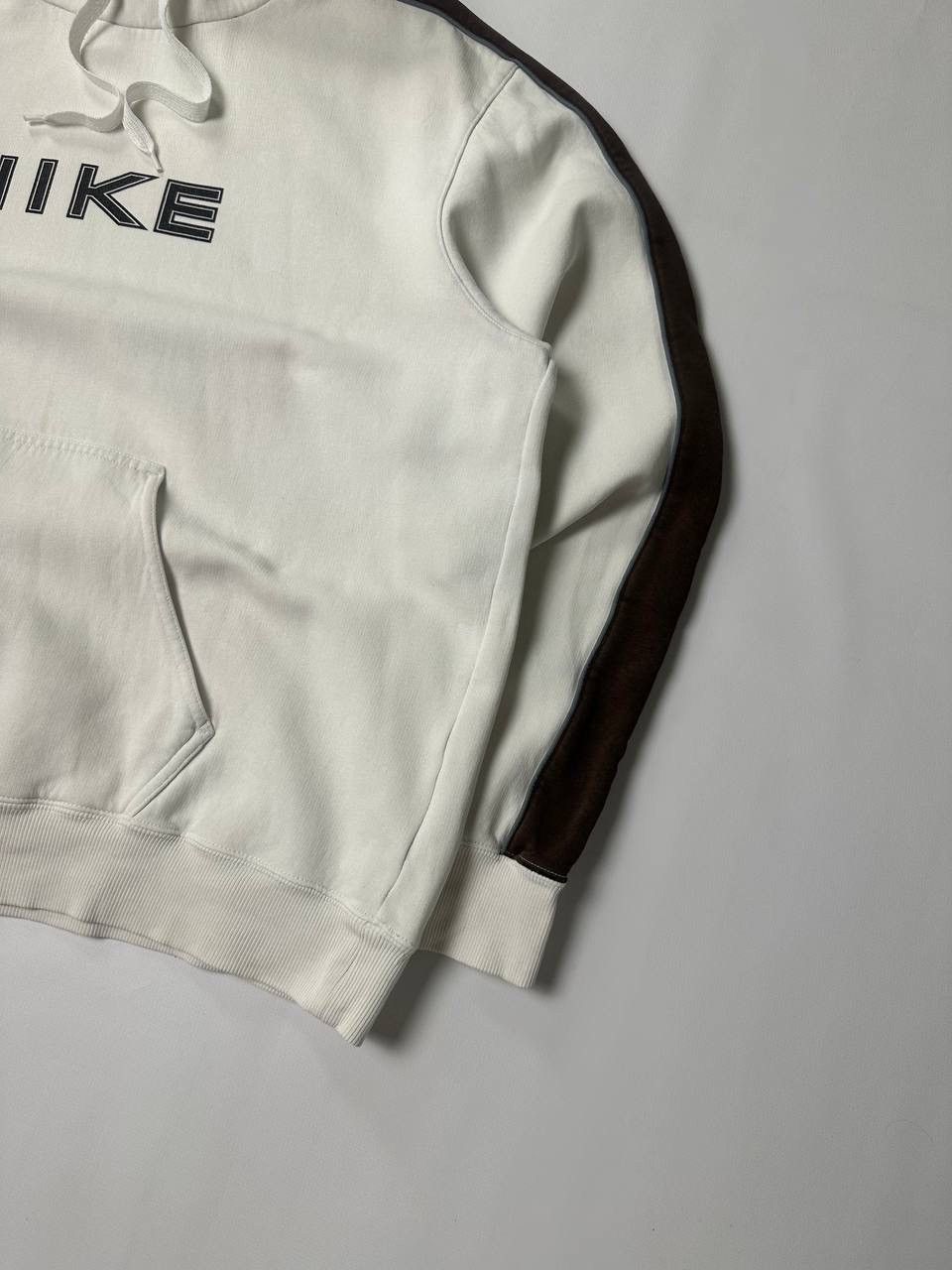 Nike × Vintage Vintage Nike Brown/White Boxy Hoodie Travis Size US L / EU 52-54 / 3 - 5 Thumbnail