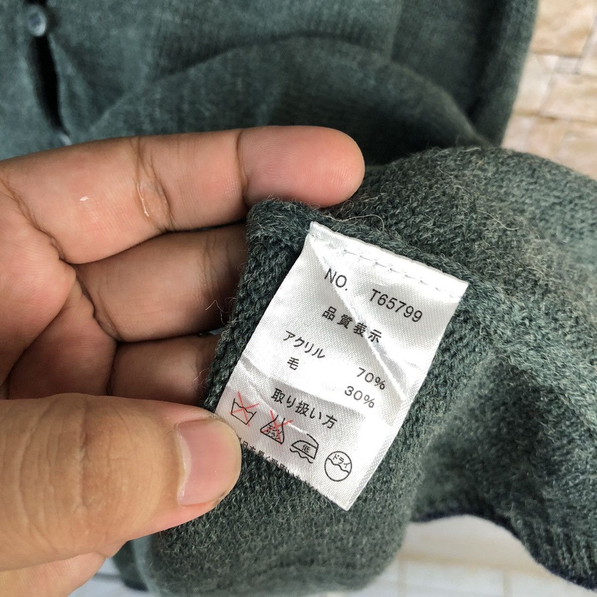 Japanese Brand Northen Truck Green Cardigan Knitwear #A813 Size M / US 6-8 / IT 42-44 - 11 Thumbnail